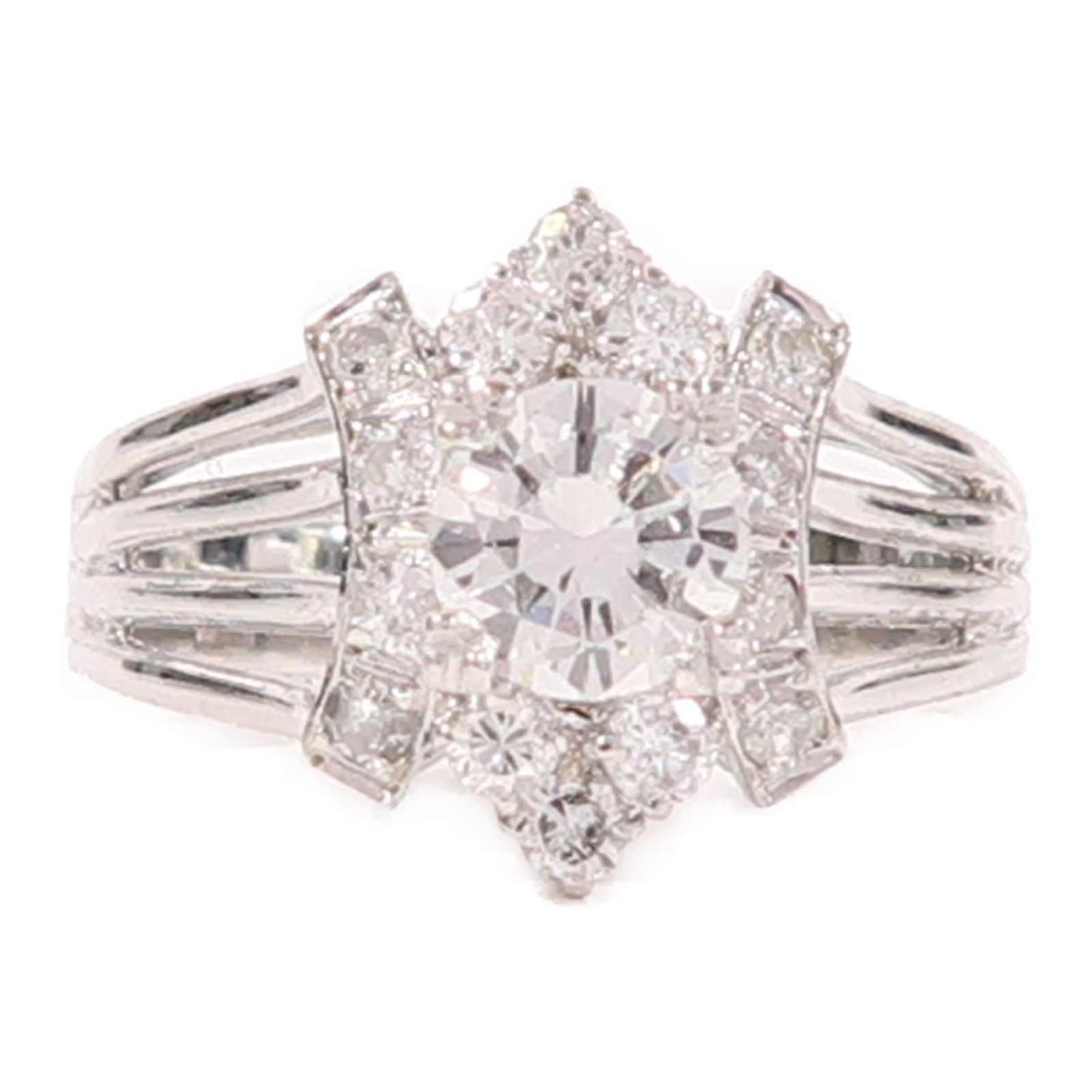JEWELRY Diamond Ring US#3.75 8K White Gold