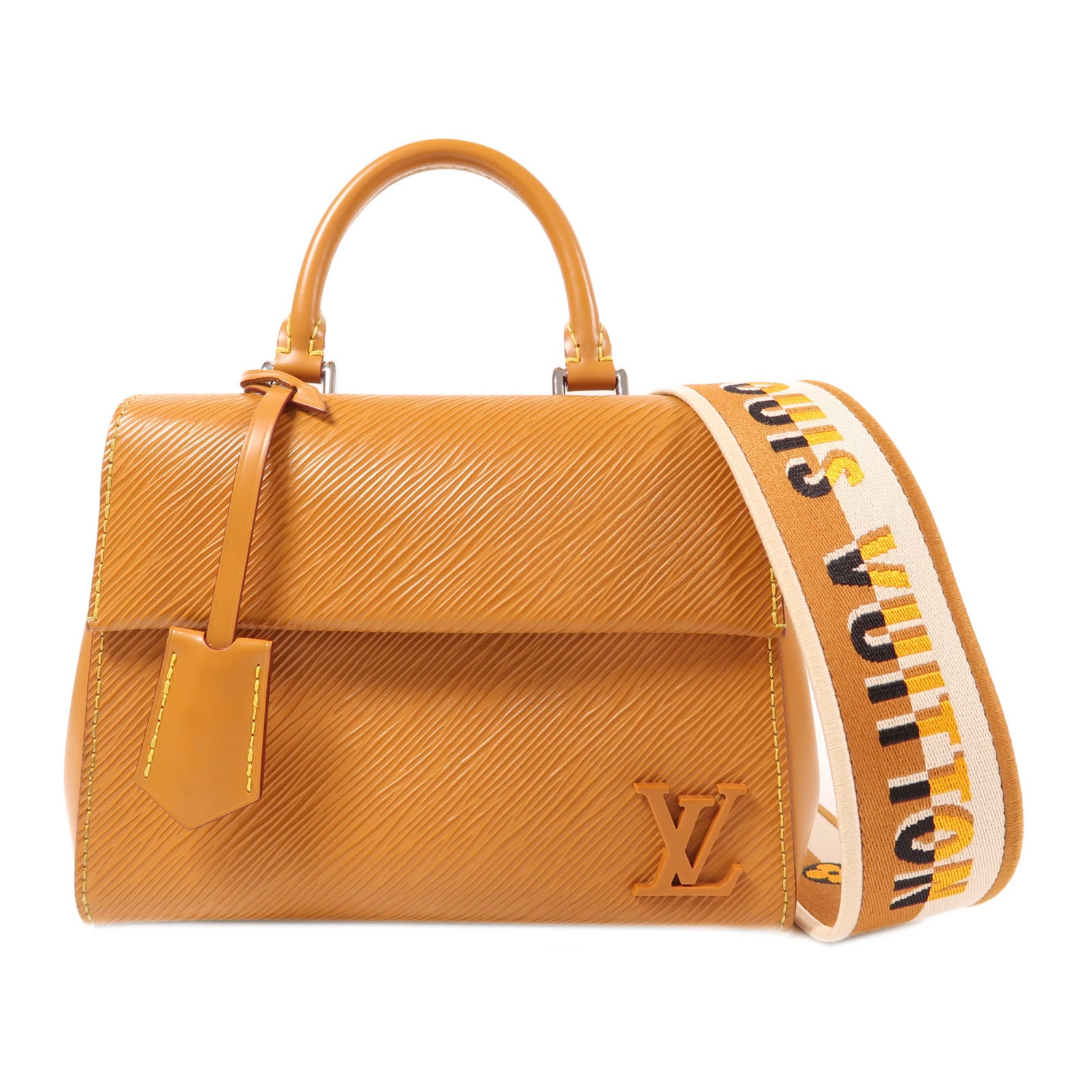 LOUIS VUITTON Epi Cluny Mini銀扣手挽肩背兩用袋啡色