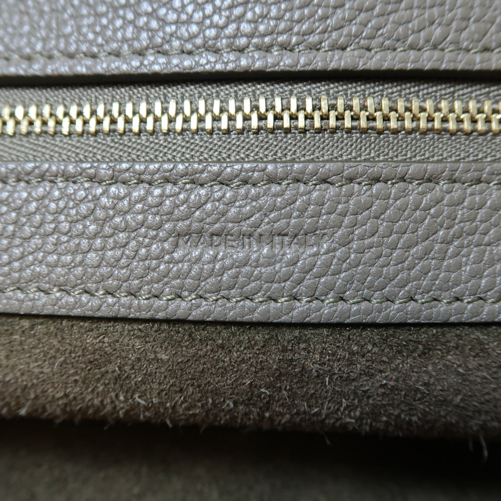 CELINE 牛皮皮革Small Cabas Phantom金扣手挽袋灰色