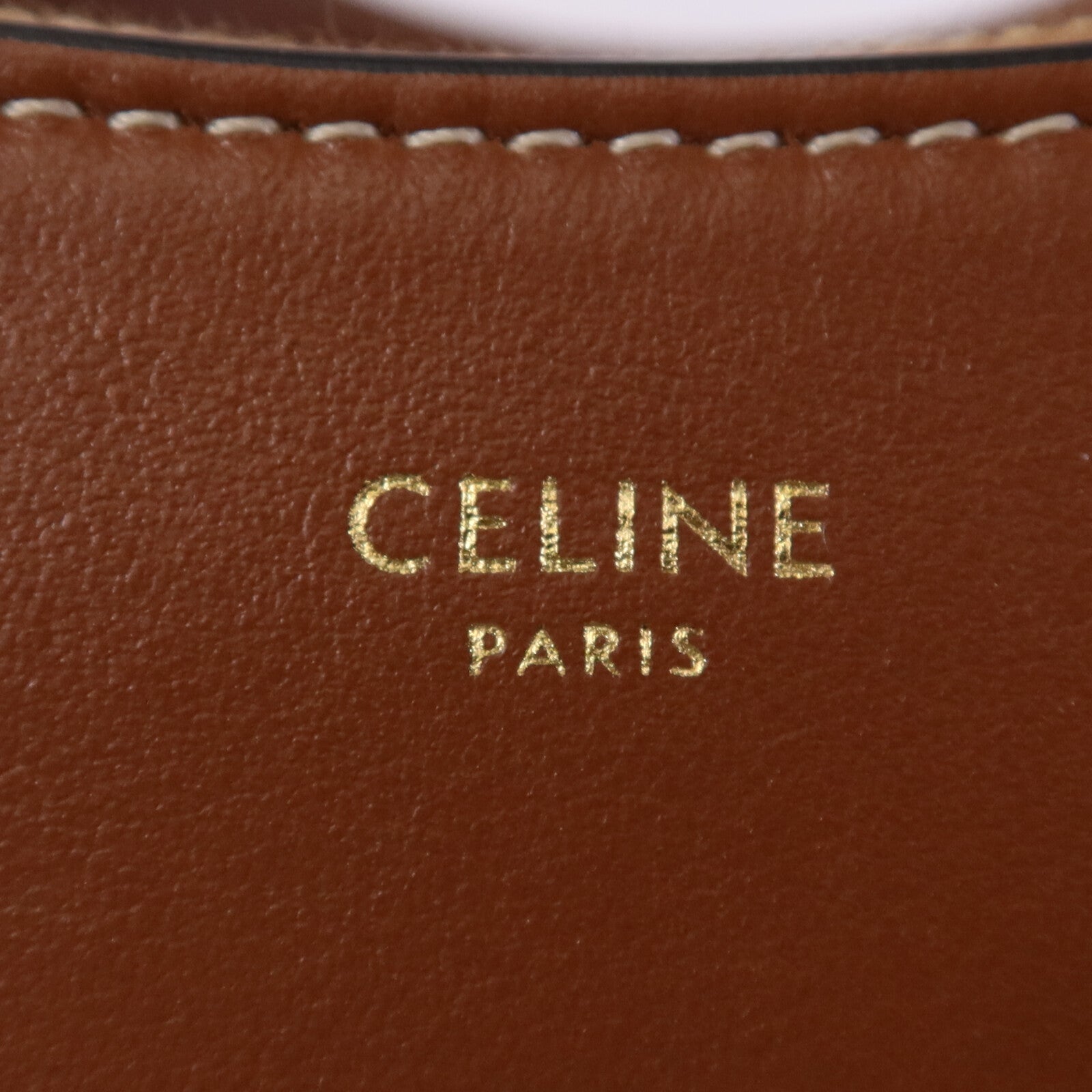 CELINE 牛皮皮革Ava金扣肩背袋