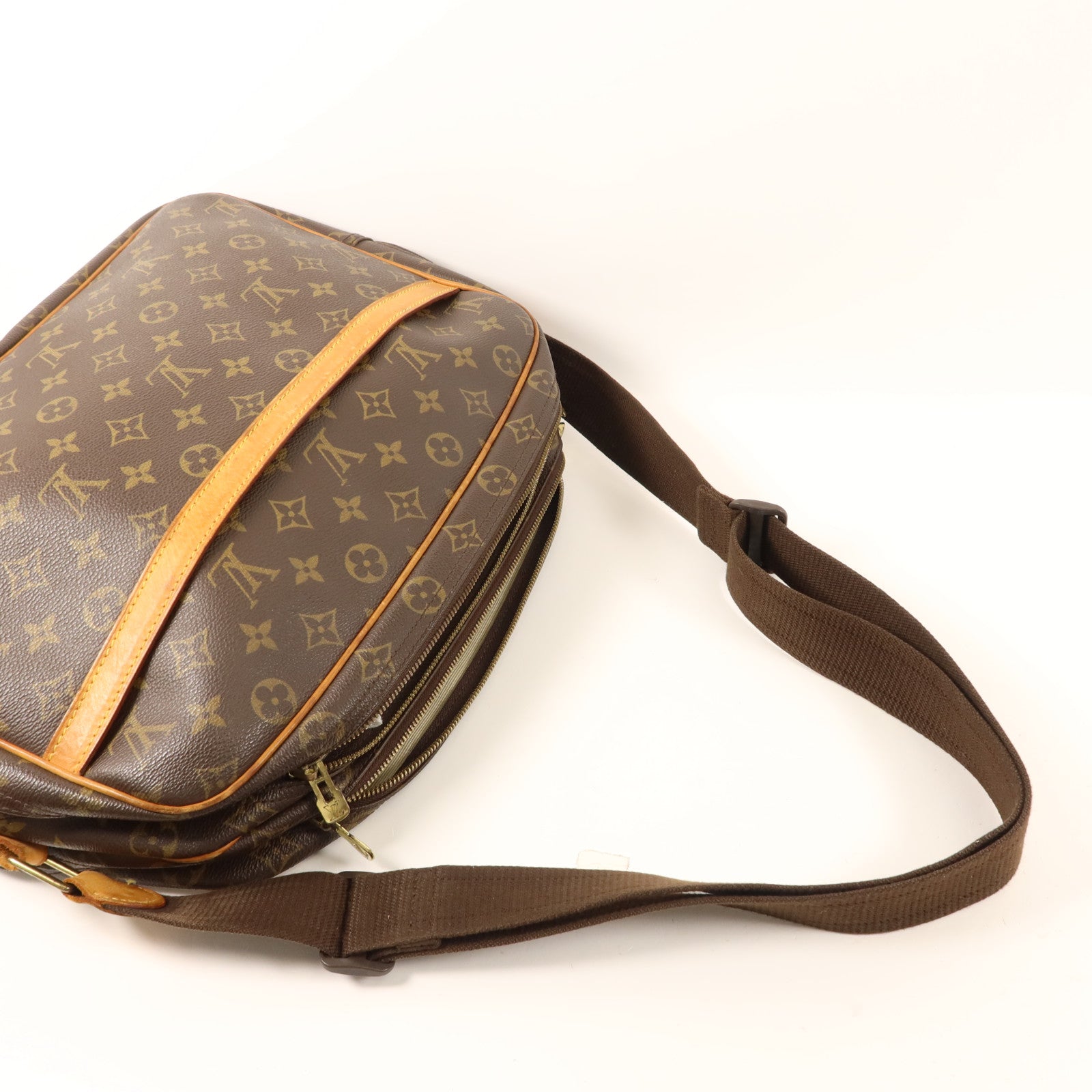 LOUIS VUITTON 【激減優惠】Monogram Reporter GM金扣肩背袋