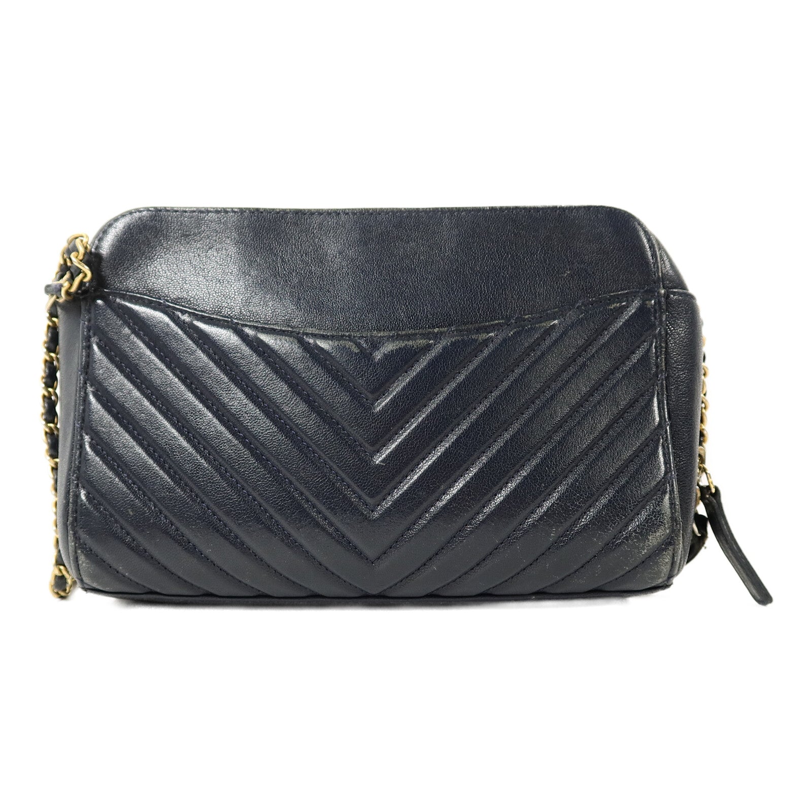 CHANEL 羊皮皮革Camera Bag鏈帶肩背袋