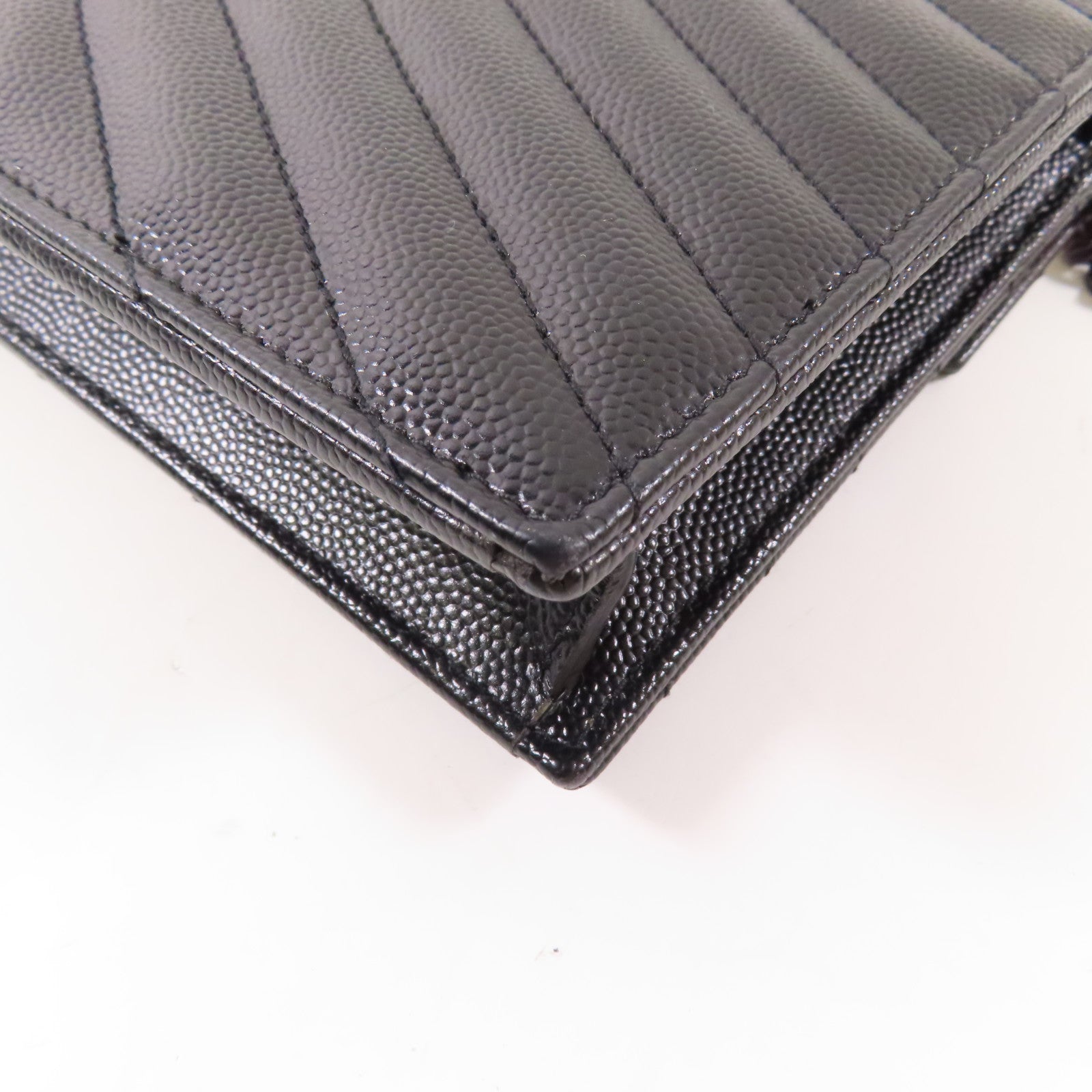 YVES SAINT LAURENT 牛皮皮革Chain Shoulder鏈帶肩背袋