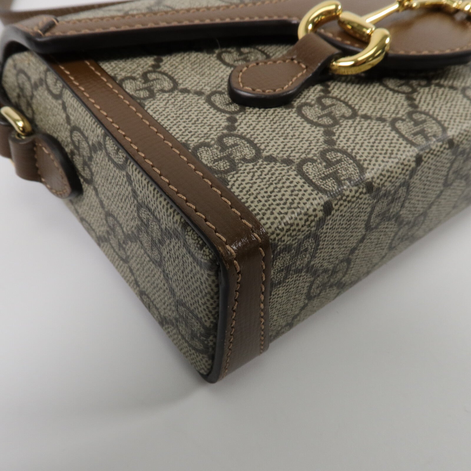 GUCCI 塗層帆布Horsebit 1955 Mini肩背袋