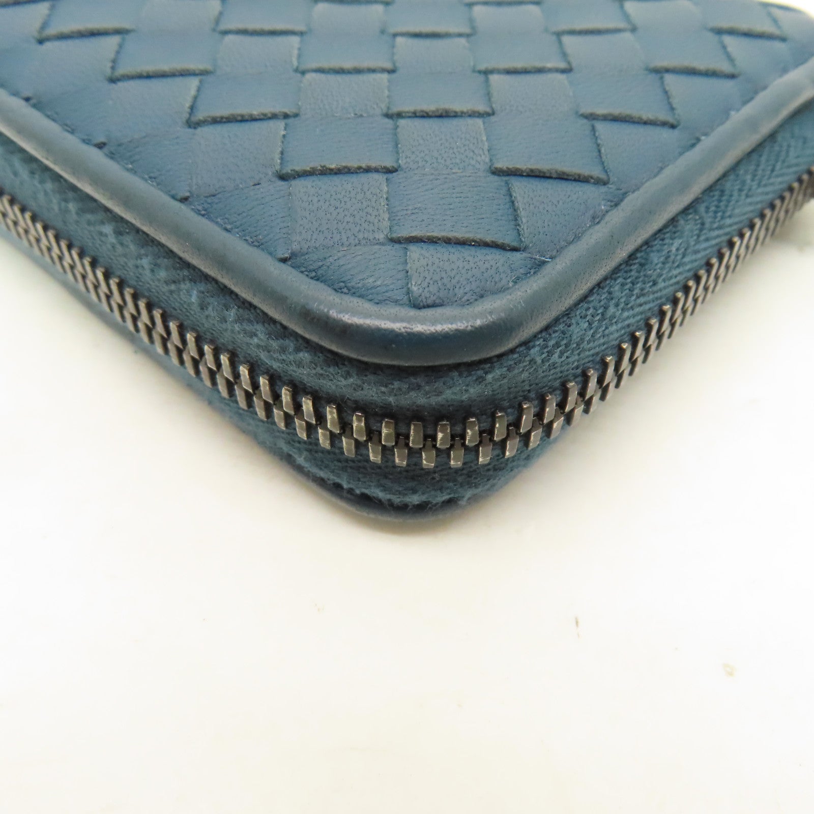 BOTTEGA VENETA 【激減優惠】織紋皮革Coin Case零錢包藍色