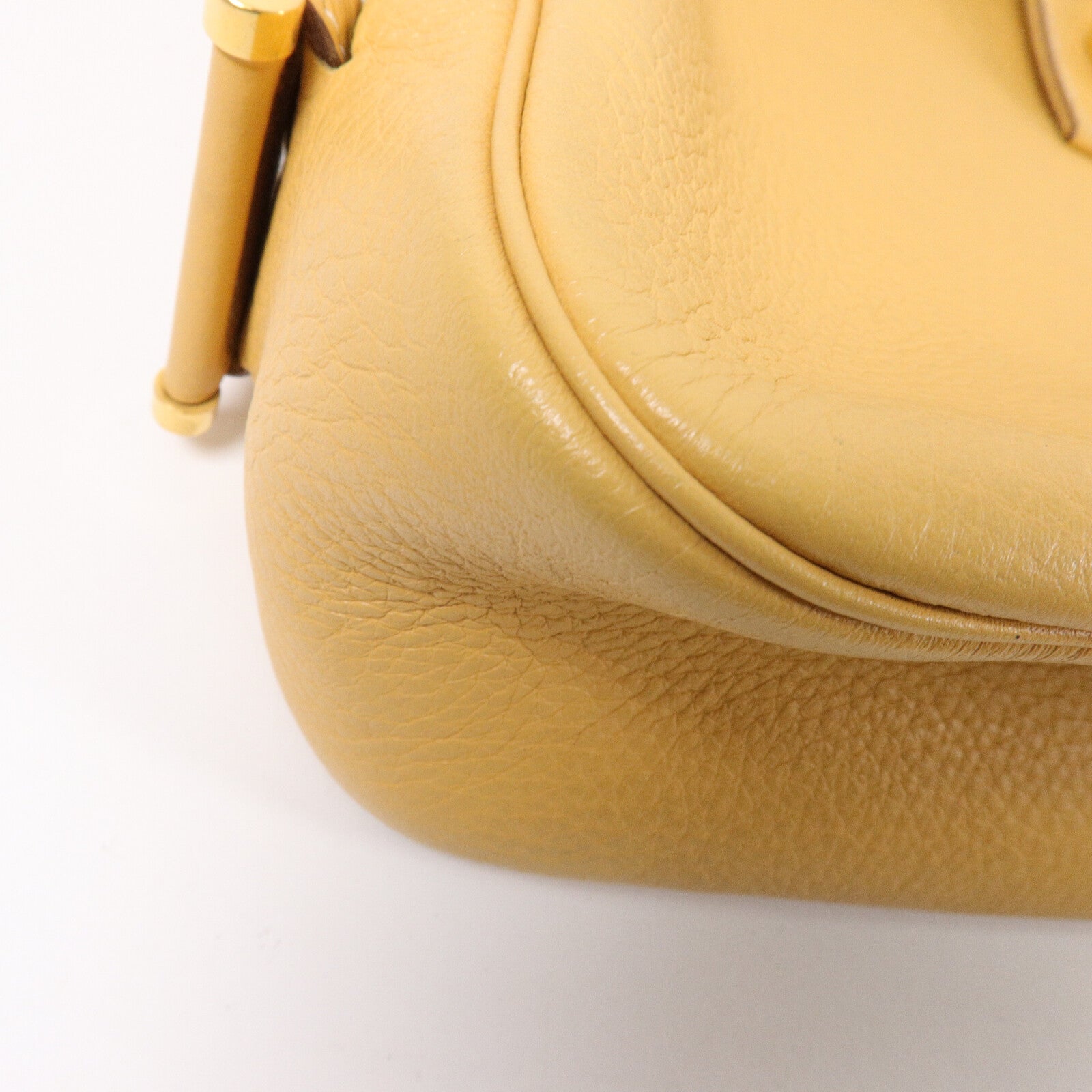 HERMES Clemence皮革Tsako肩背袋Jaune