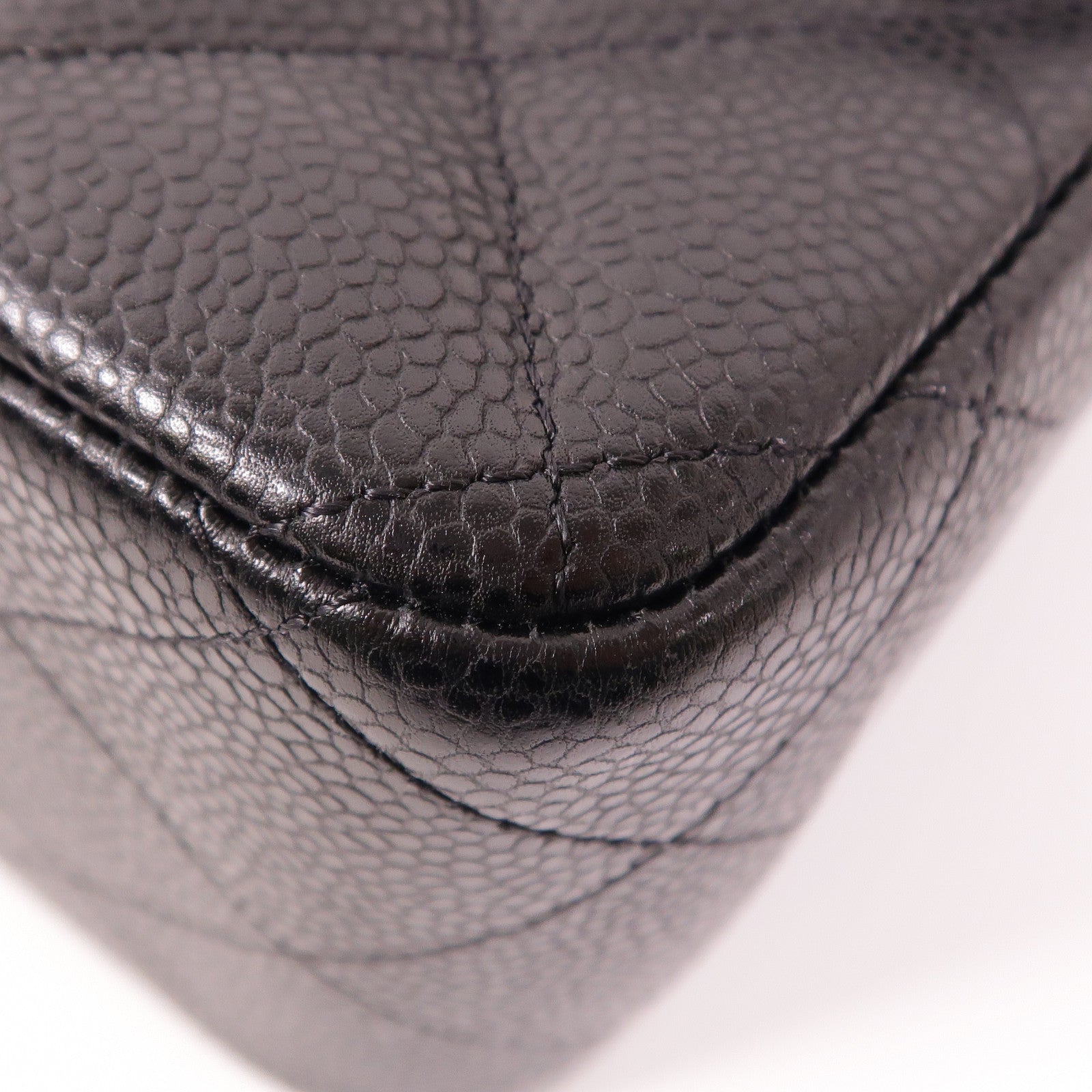 CHANEL CC SHW Large Classic Chain Shoulder Bag Calfskin Leather Black