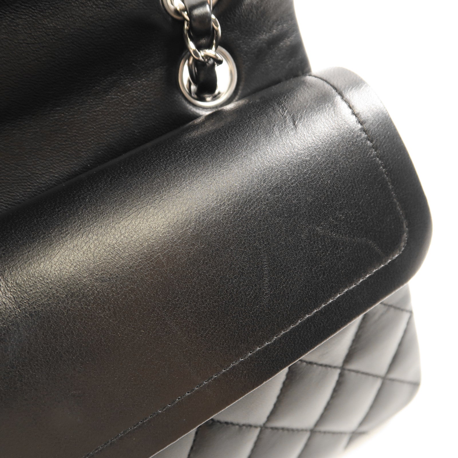 CHANEL 羊皮皮革Classic 23銀扣鏈帶肩背袋