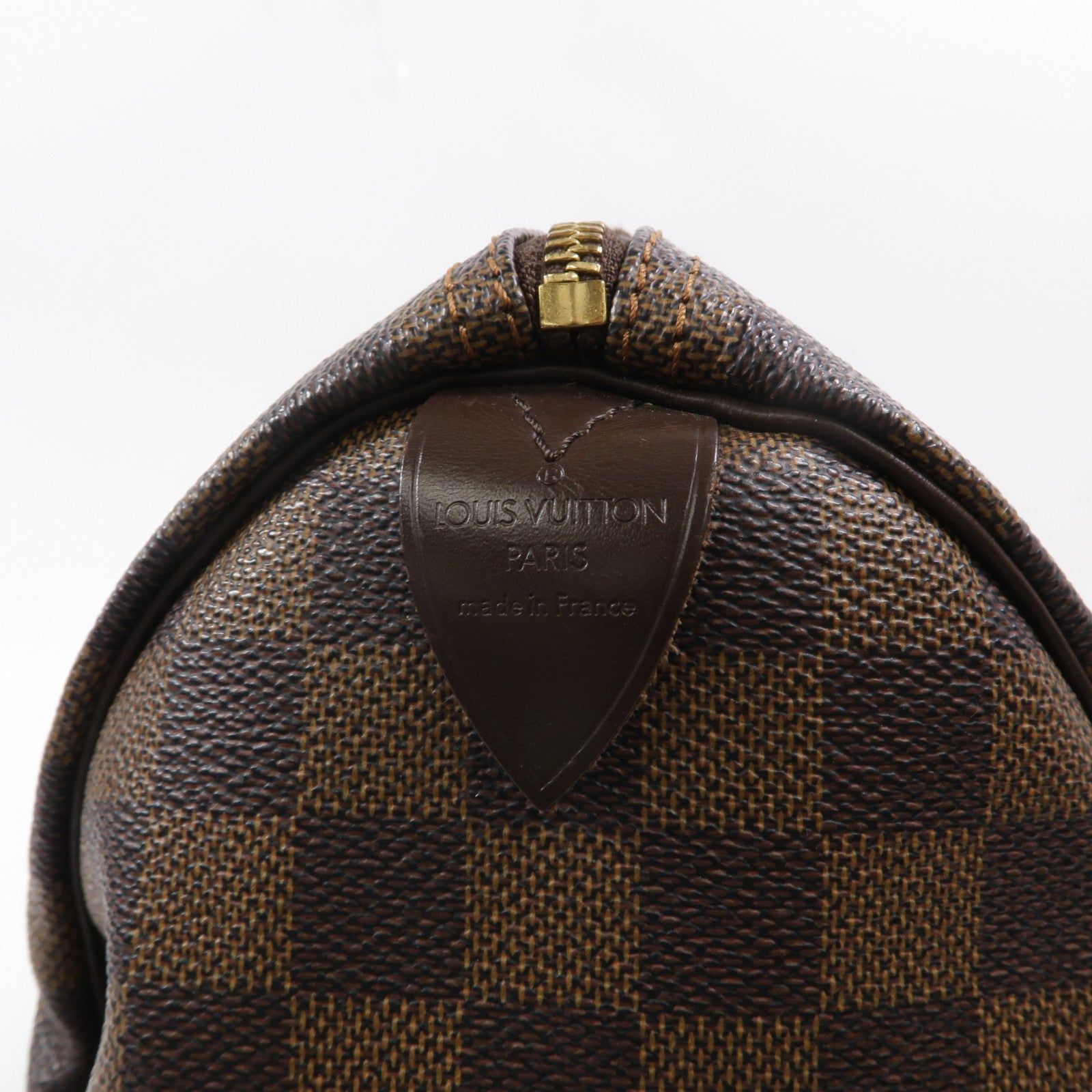 LOUIS VUITTON Damier Speedy 25金扣手挽袋