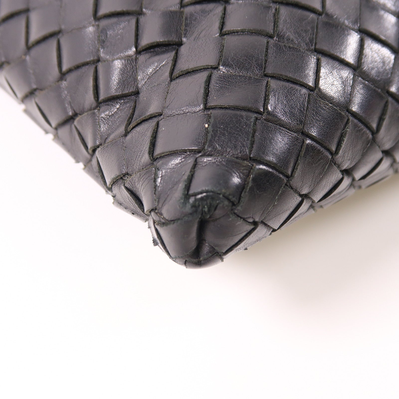 BOTTEGA VENETA 織紋皮革Shoulder Bag肩背袋黑色