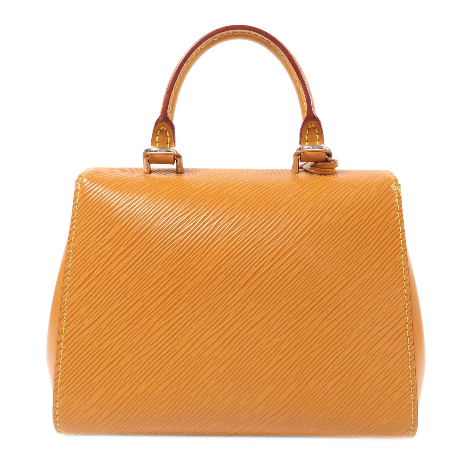 LOUIS VUITTON Epi Cluny Mini銀扣手挽肩背兩用袋啡色