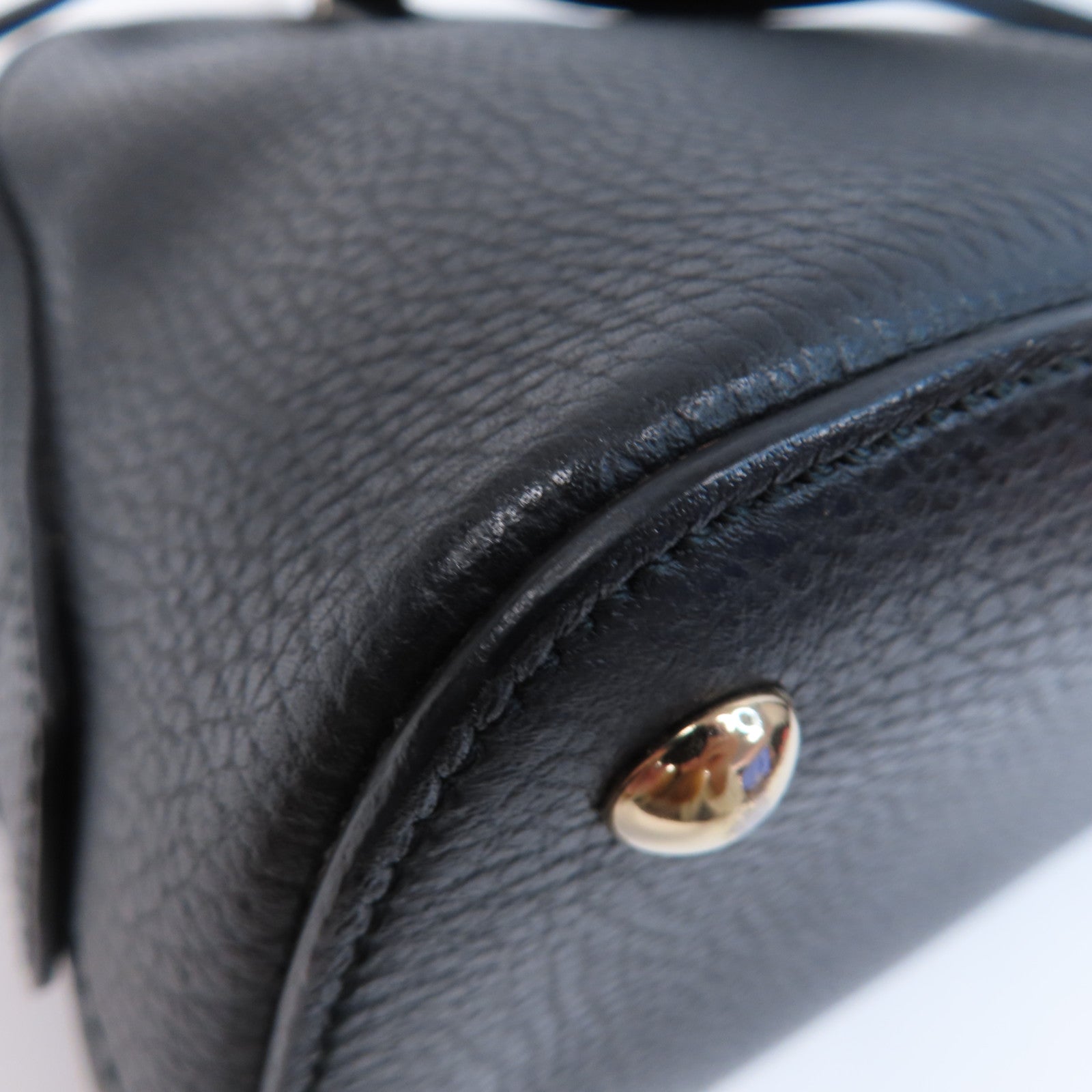 GUCCI 牛皮皮革Shoulder Bag銀扣手挽肩背兩用袋黑色