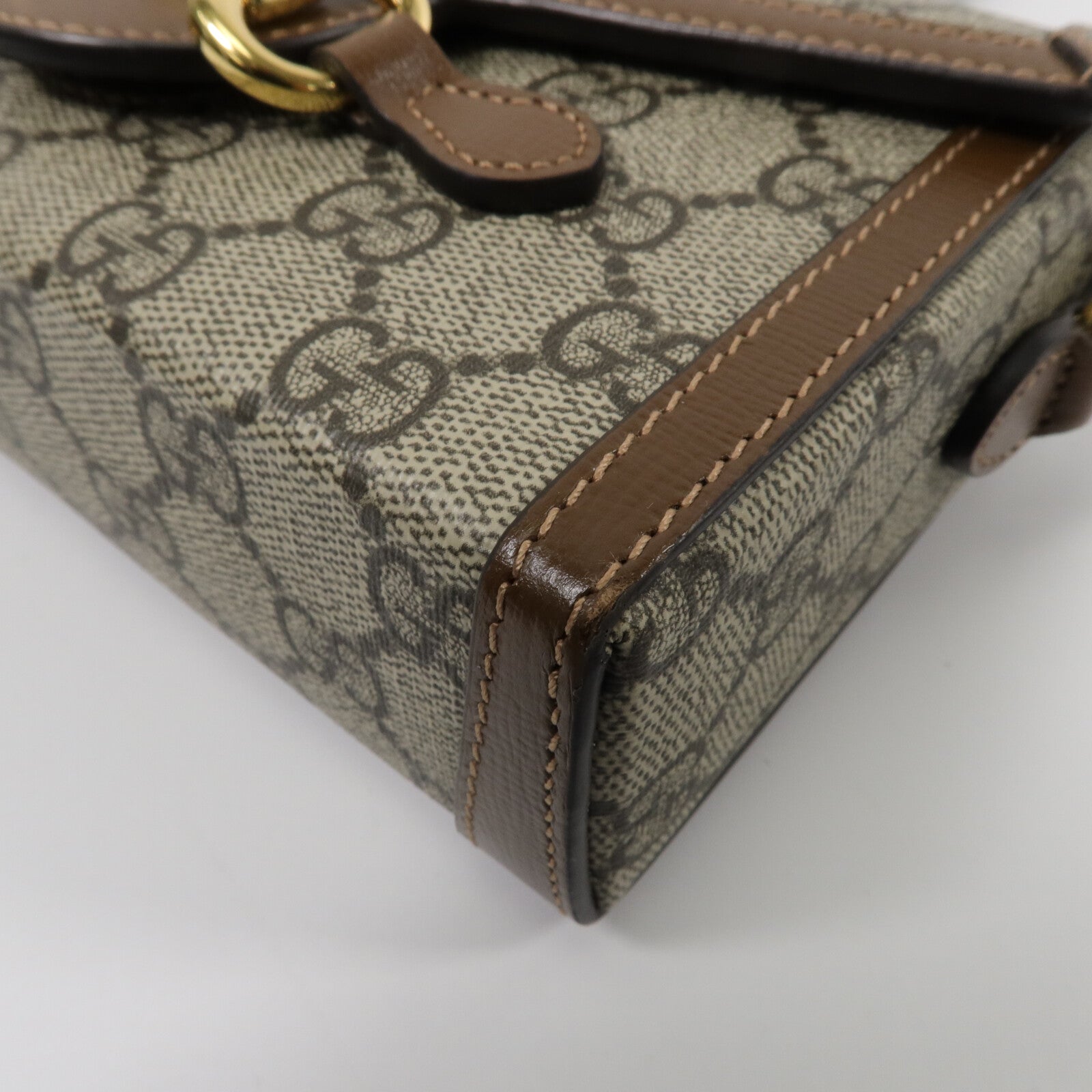 GUCCI 塗層帆布Horsebit 1955 Mini肩背袋