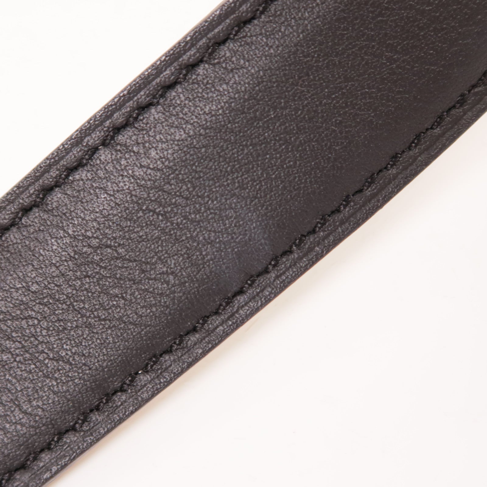 HERMES GHW Surmer Reversible Belt Swift Epsom Leather Noir Gold