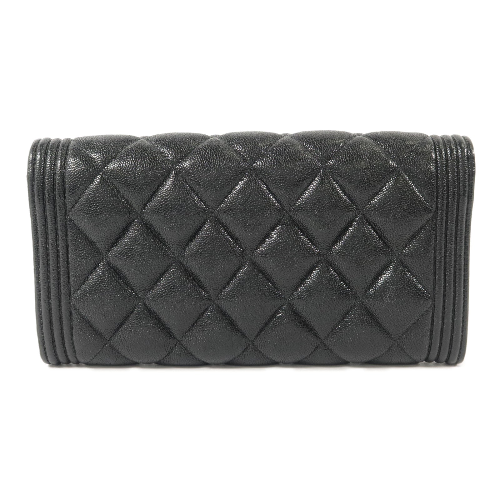 CHANEL 牛皮皮革Boy Long Wallet長錢包
