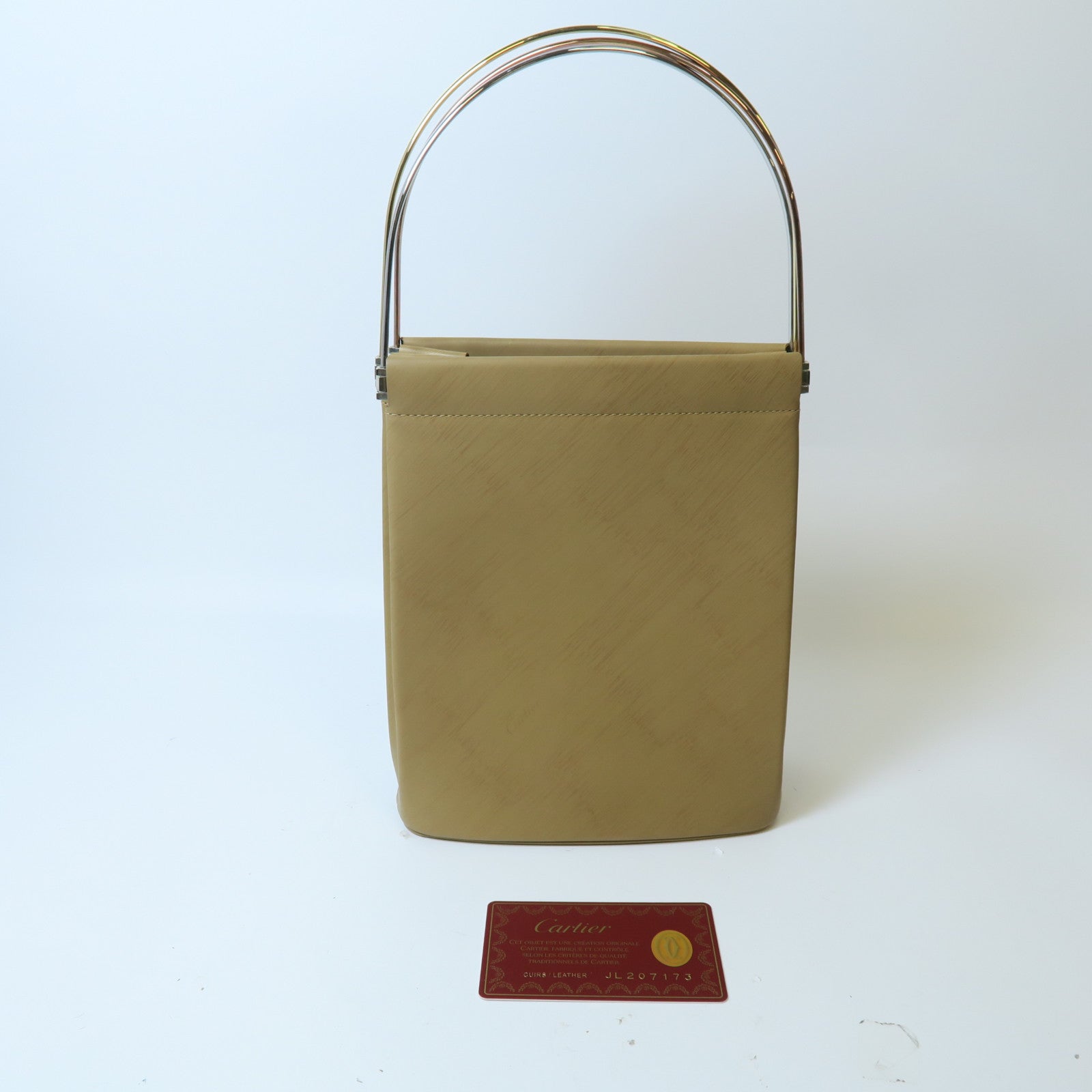 CARTIER 【激減優惠】牛皮皮革Trinity Handbag手挽袋淺褐色