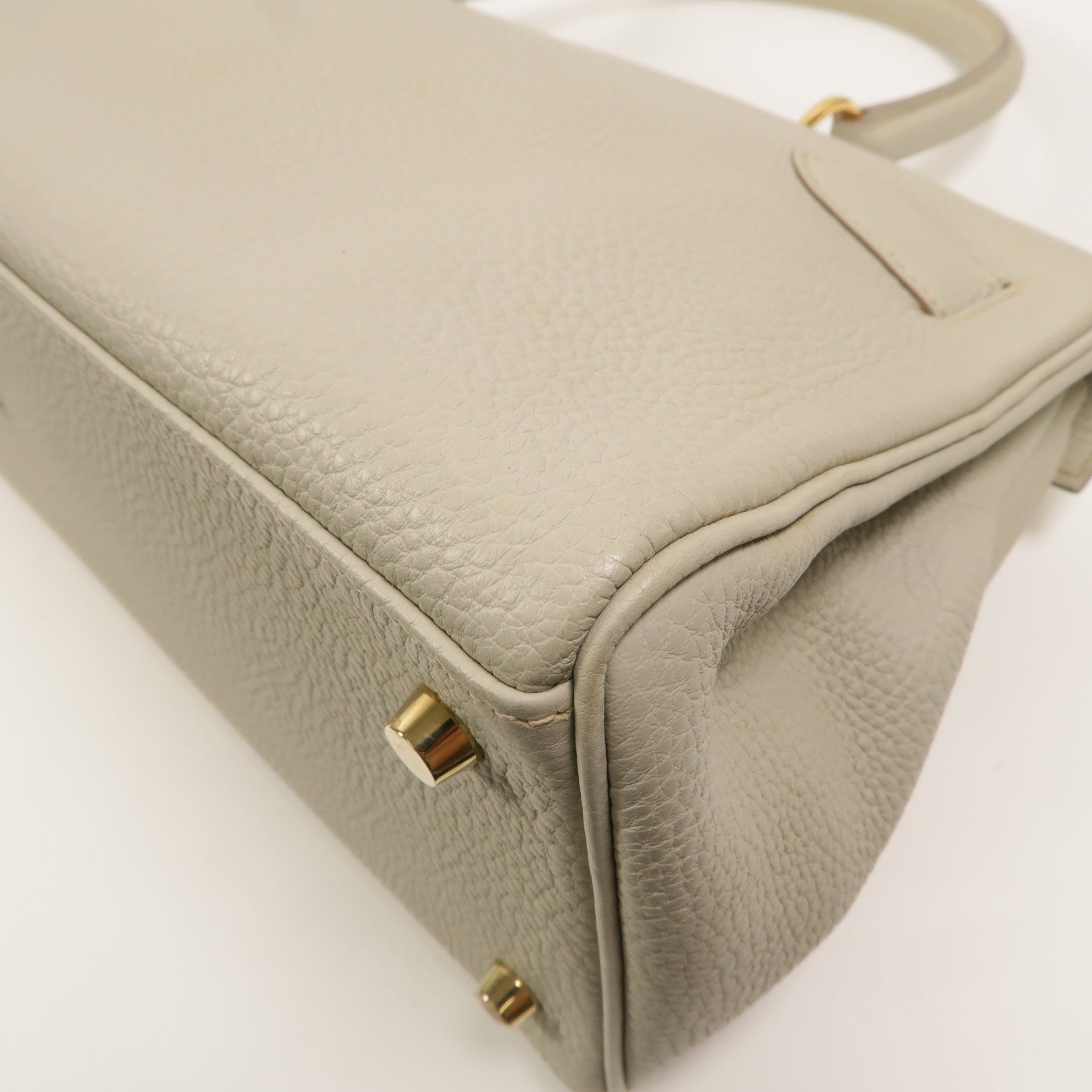 HERMES Togo皮革Shoulder Kelly肩背袋Gris Perle