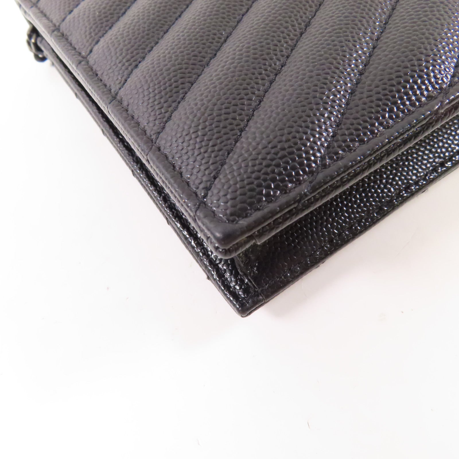 YVES SAINT LAURENT 牛皮皮革Chain Shoulder鏈帶肩背袋