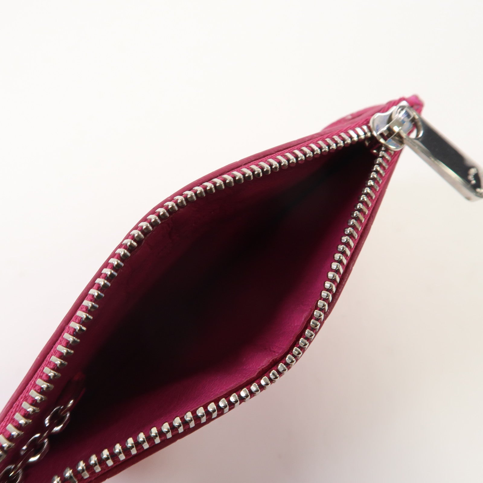 LOUIS VUITTON 鱷魚皮革Coin Case銀扣零錢包玫瑰色