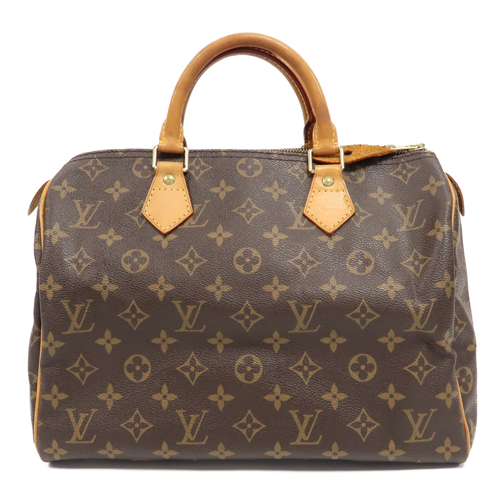 LOUIS VUITTON Monogram Speedy 30金扣手挽袋啡色