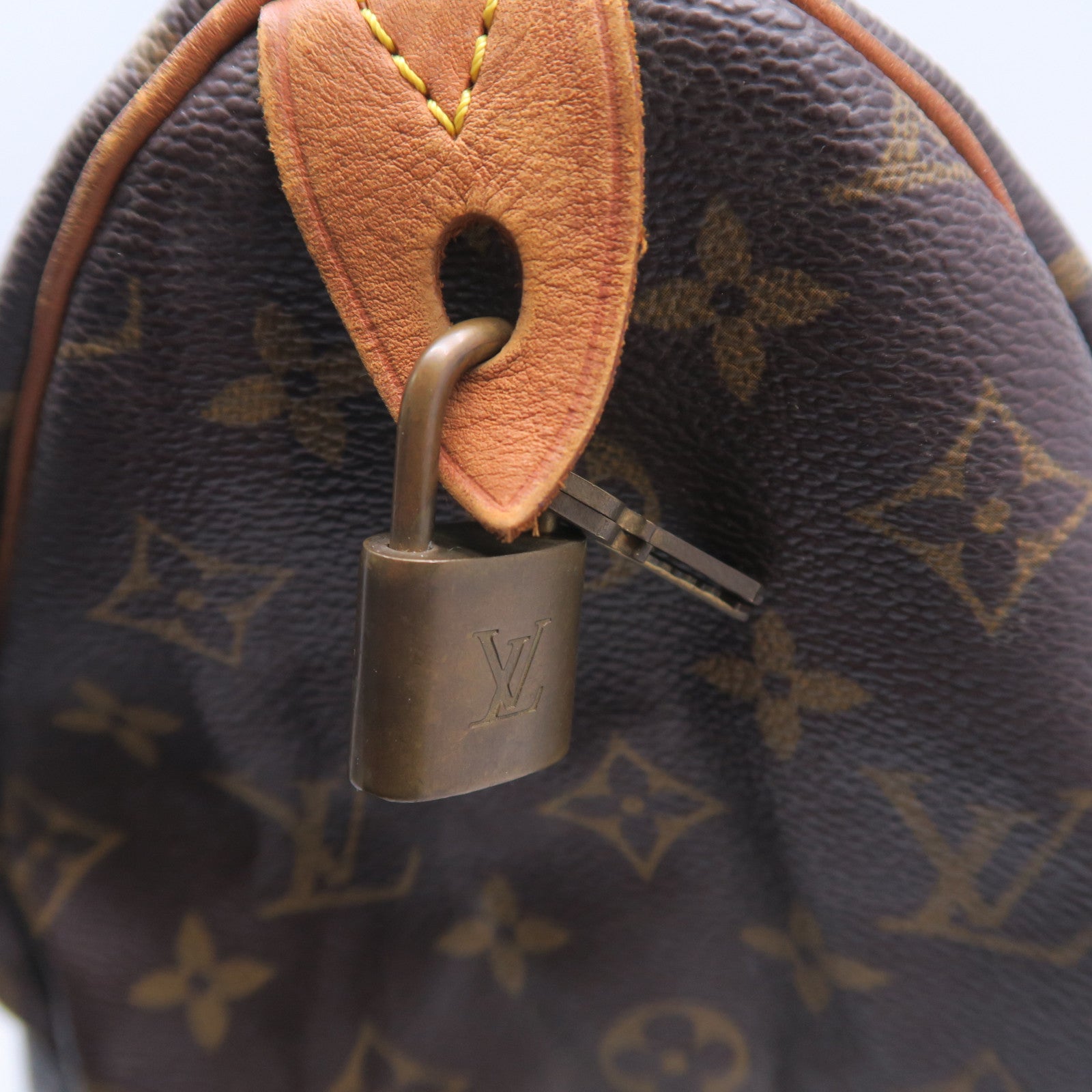 LOUIS VUITTON 【激減優惠】Monogram Speedy 35金扣手挽袋啡色