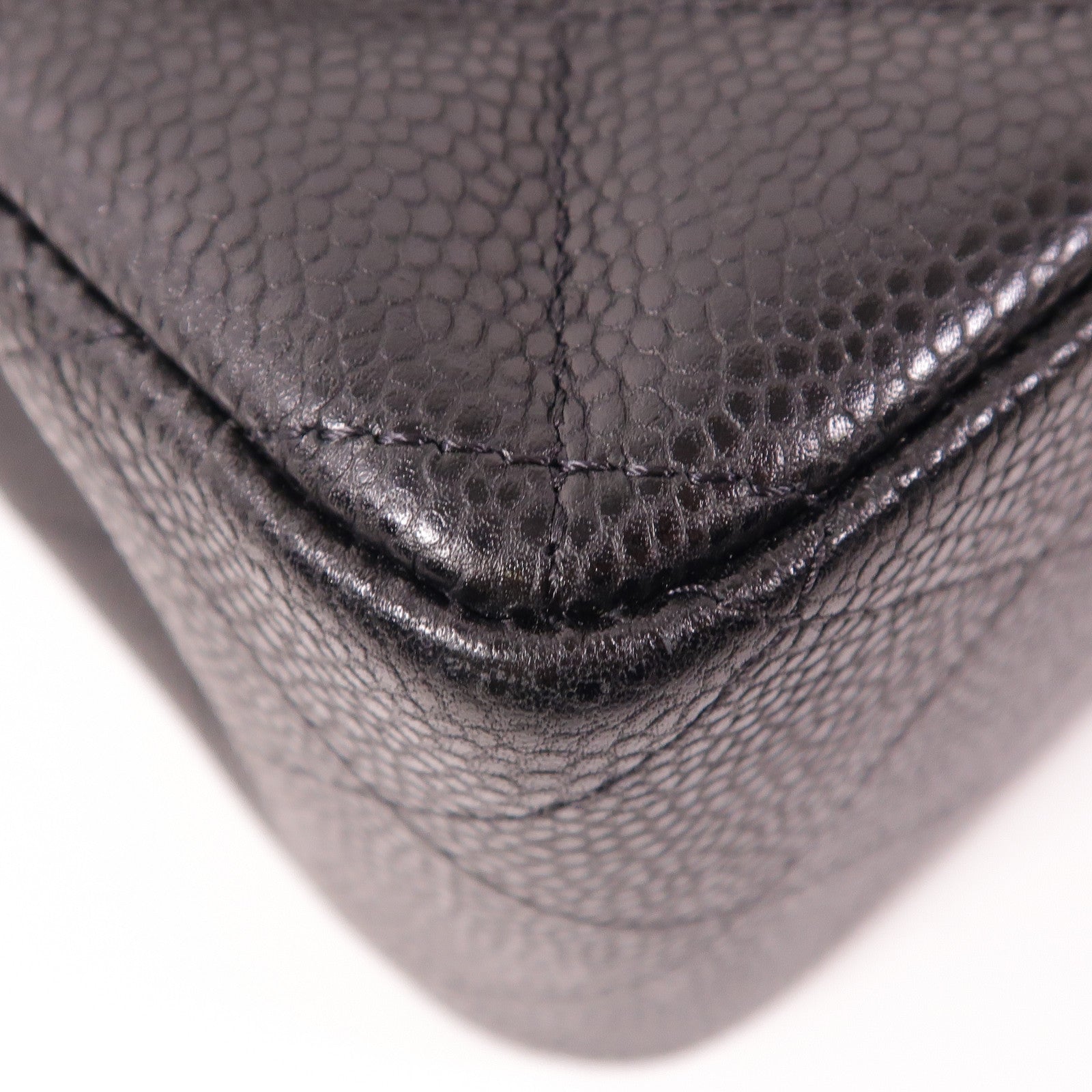 CHANEL CC SHW Large Classic Chain Shoulder Bag Calfskin Leather Black