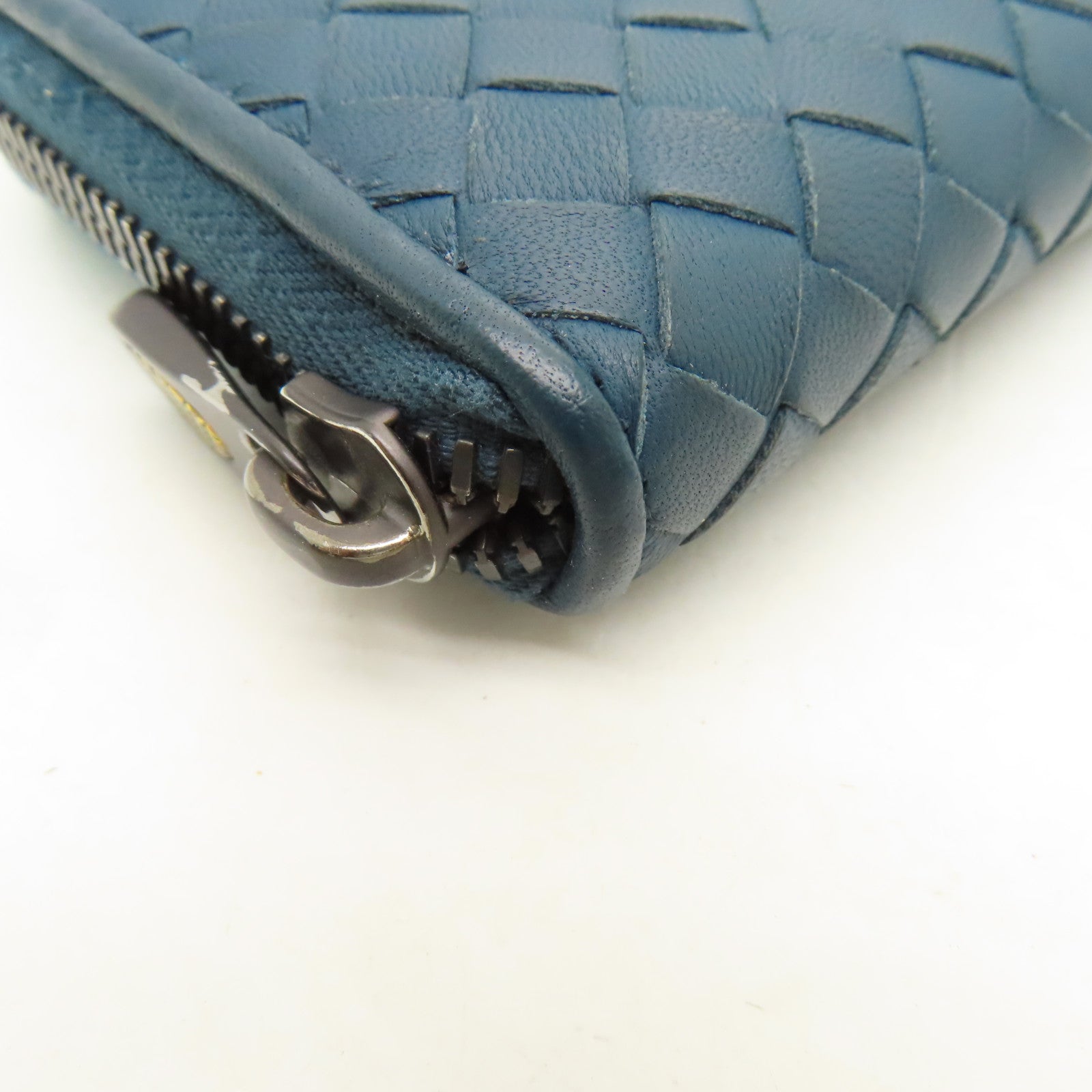 BOTTEGA VENETA 【激減優惠】織紋皮革Coin Case零錢包藍色