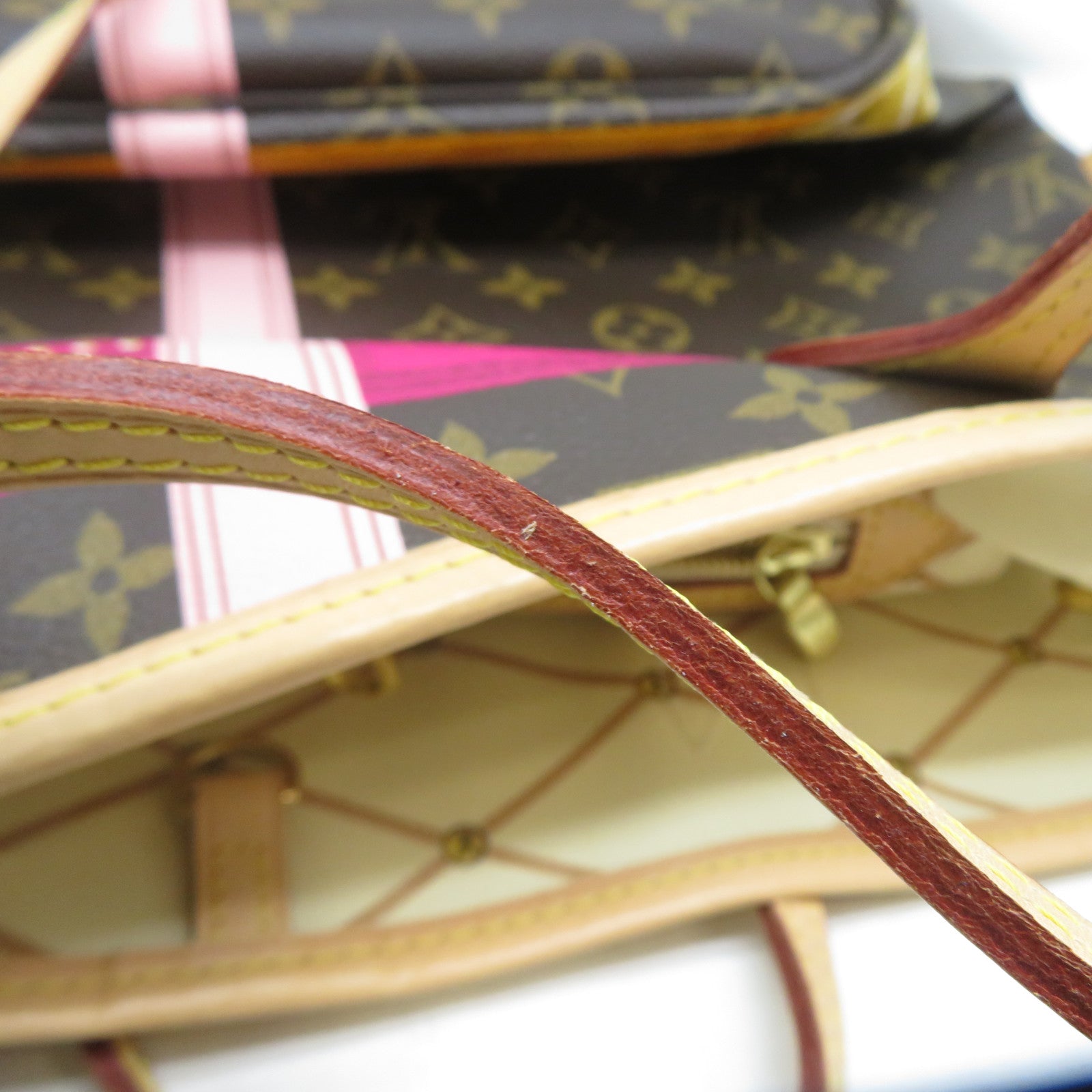 LOUIS VUITTON Monogram Summer Trunk Neverfull MM金扣肩背袋啡色