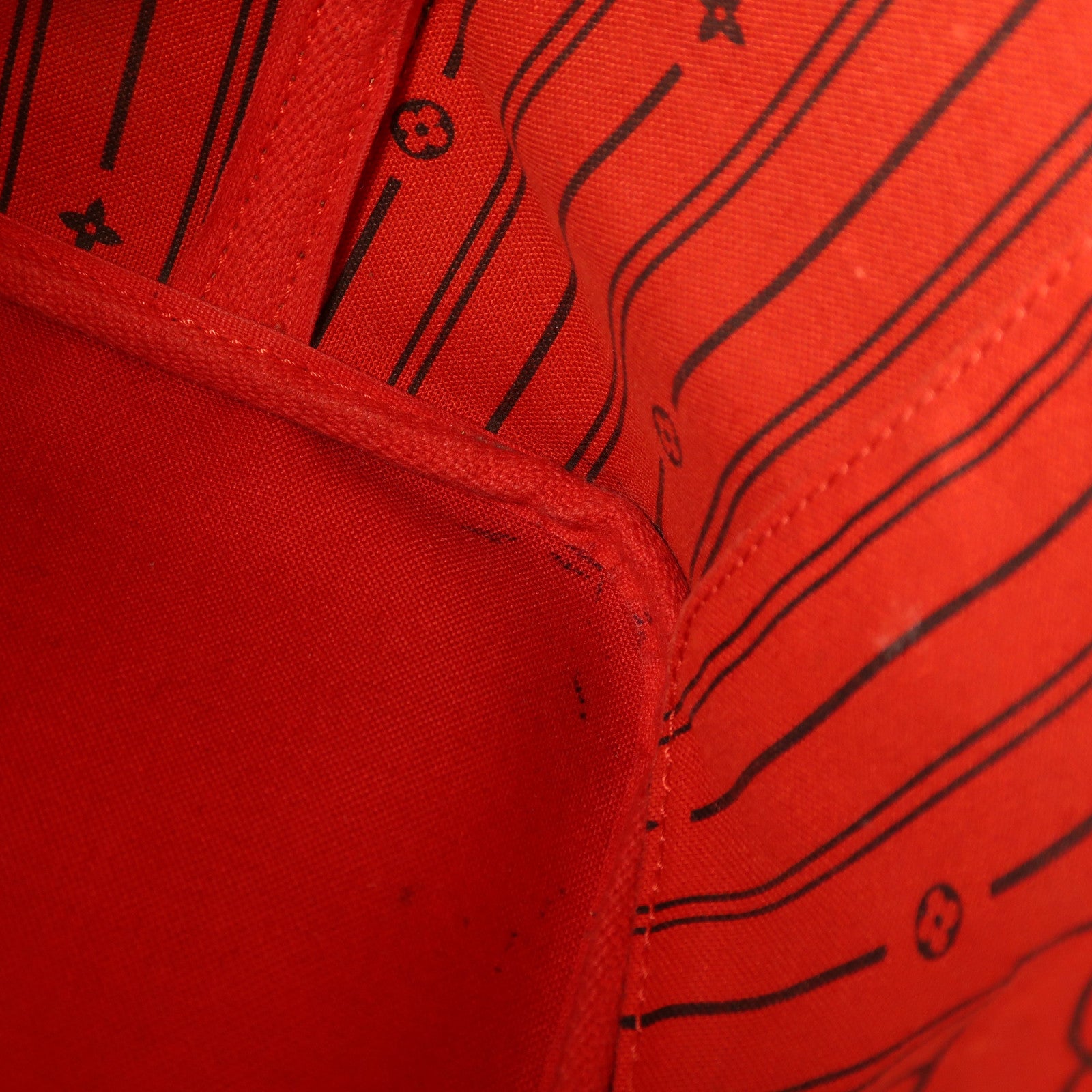 LOUIS VUITTON Damier Neverfull MM金扣手挽袋棕色