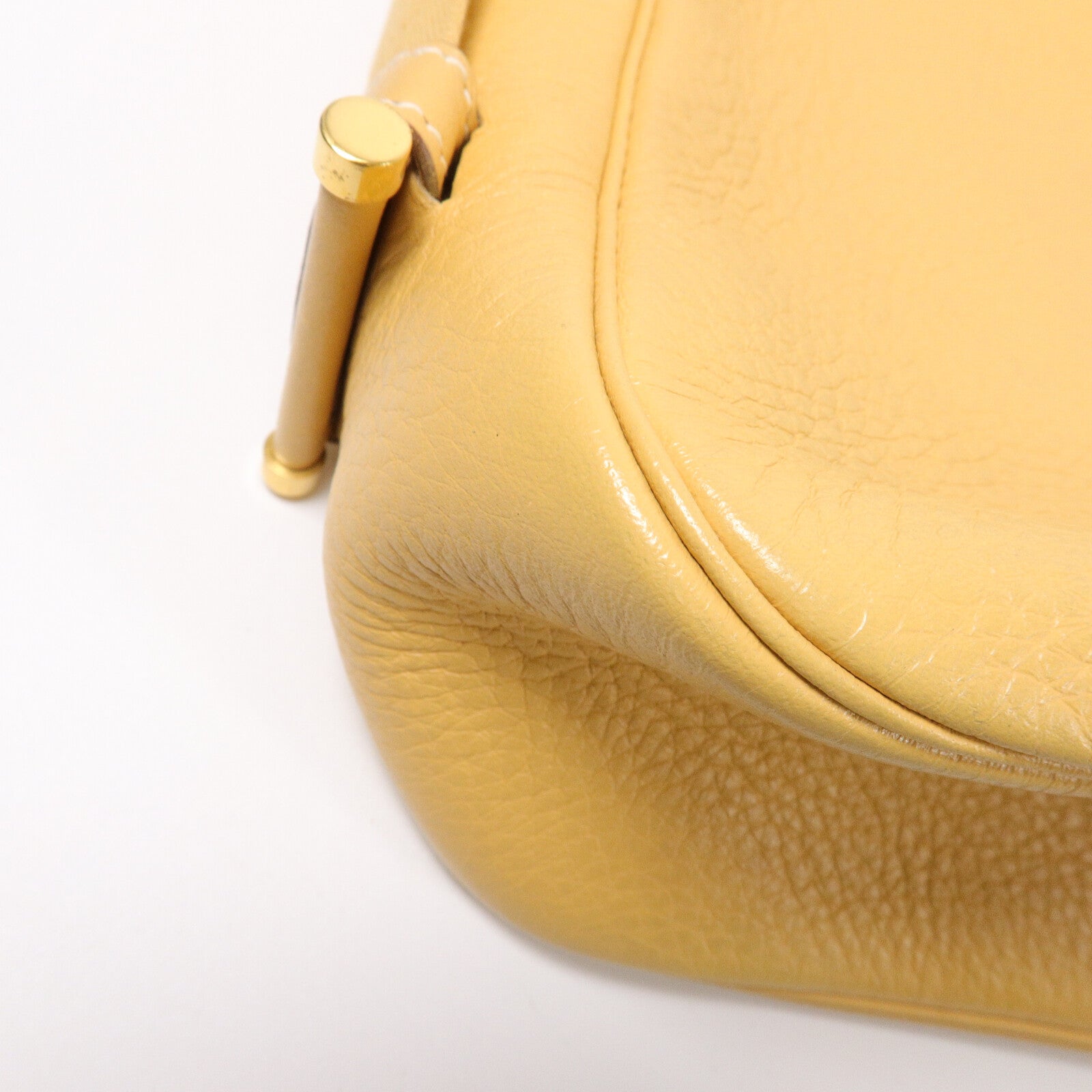 HERMES Clemence皮革Tsako肩背袋Jaune