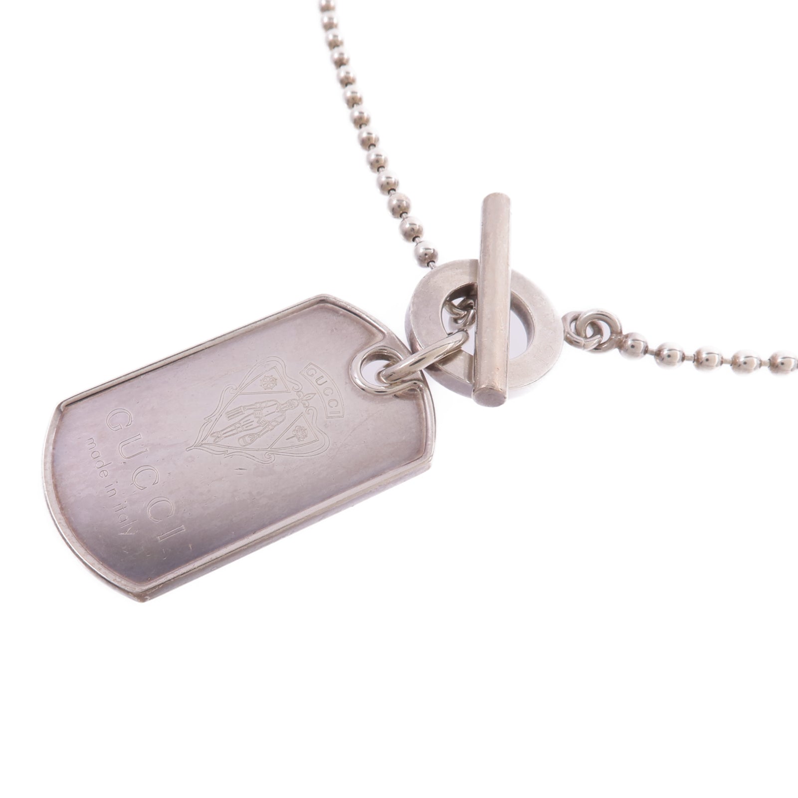 GUCCI 925純銀Sterling Silver Dog Tag Necklace項鍊