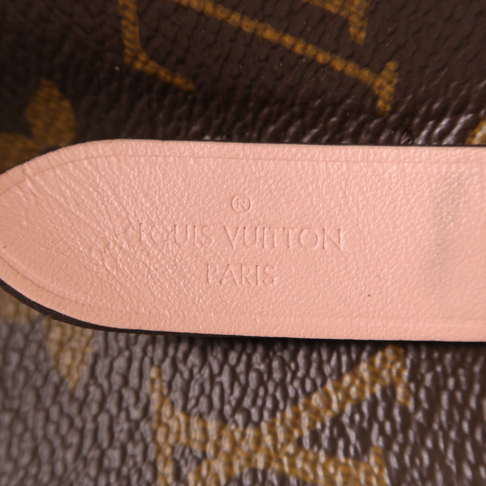LOUIS VUITTON Monogram NeoNoe MM金扣肩背袋棕色/粉紅色