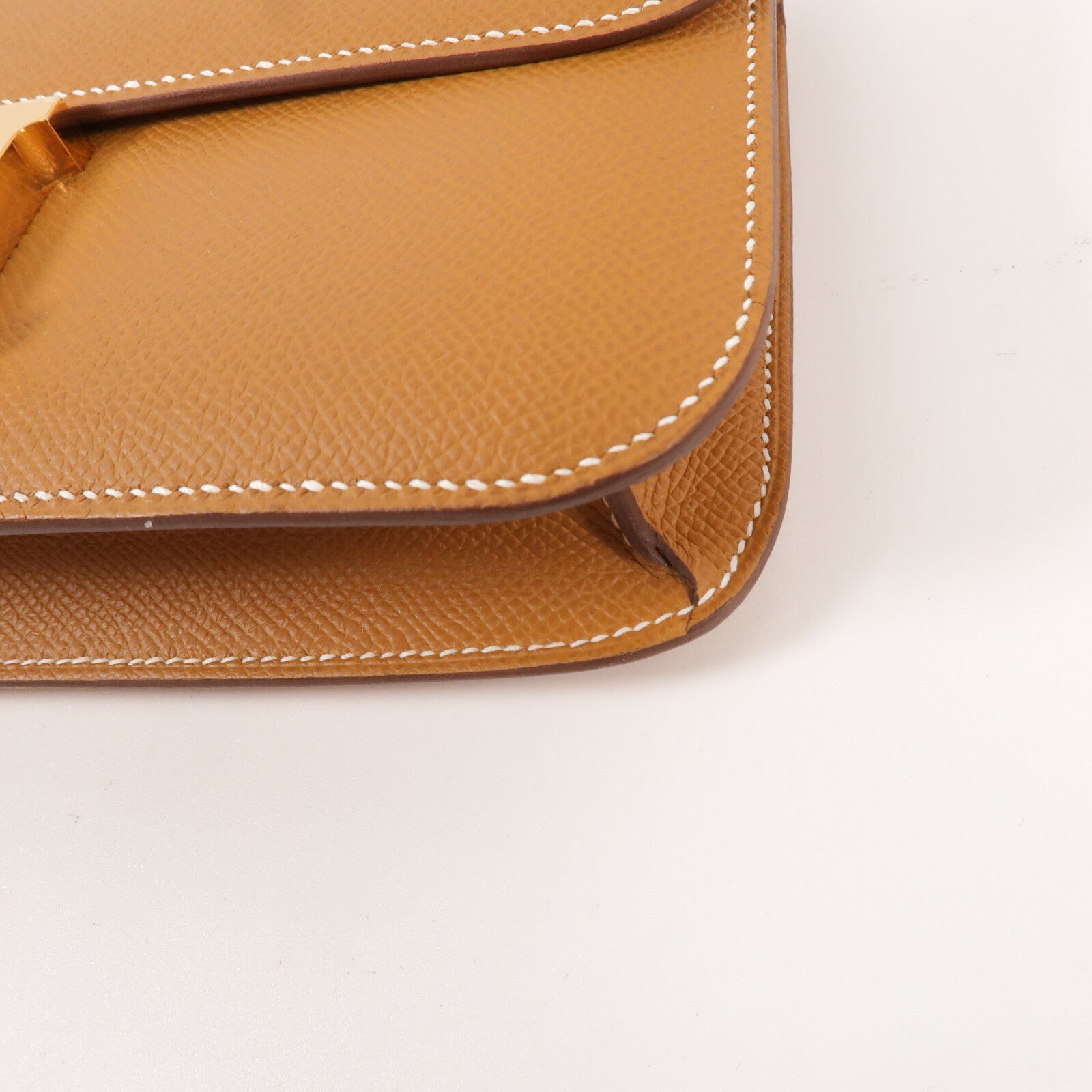 HERMES Epsom皮革Constance Elan肩背袋Gold