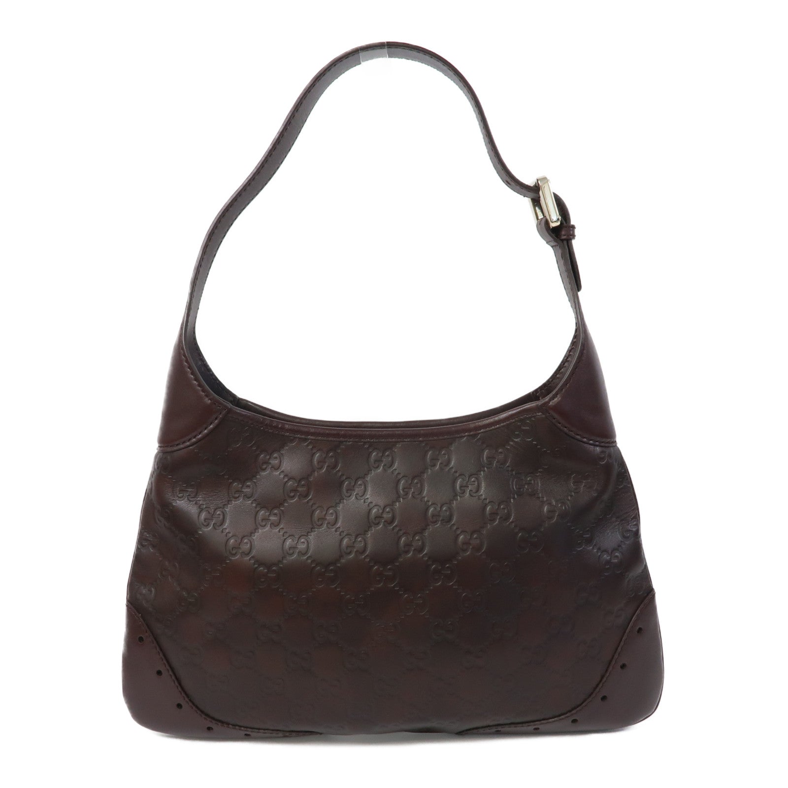 GUCCI 牛皮皮革Shoulder Bag金扣肩背袋啡色
