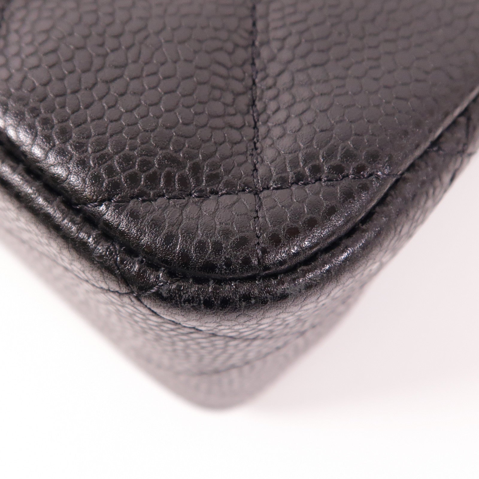 CHANEL CC SHW Large Classic Chain Shoulder Bag Calfskin Leather Black