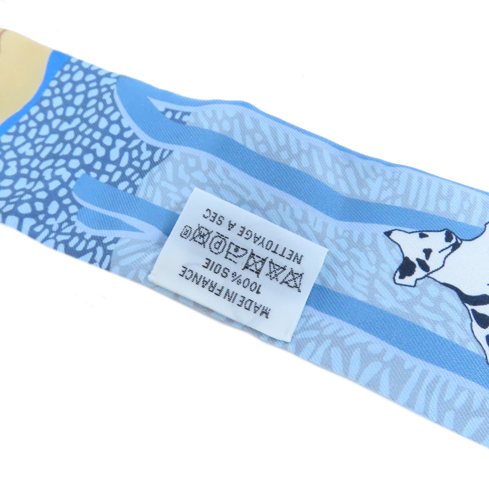 HERMES 【激減優惠】絲質Twilly Scarf絲巾淺藍色