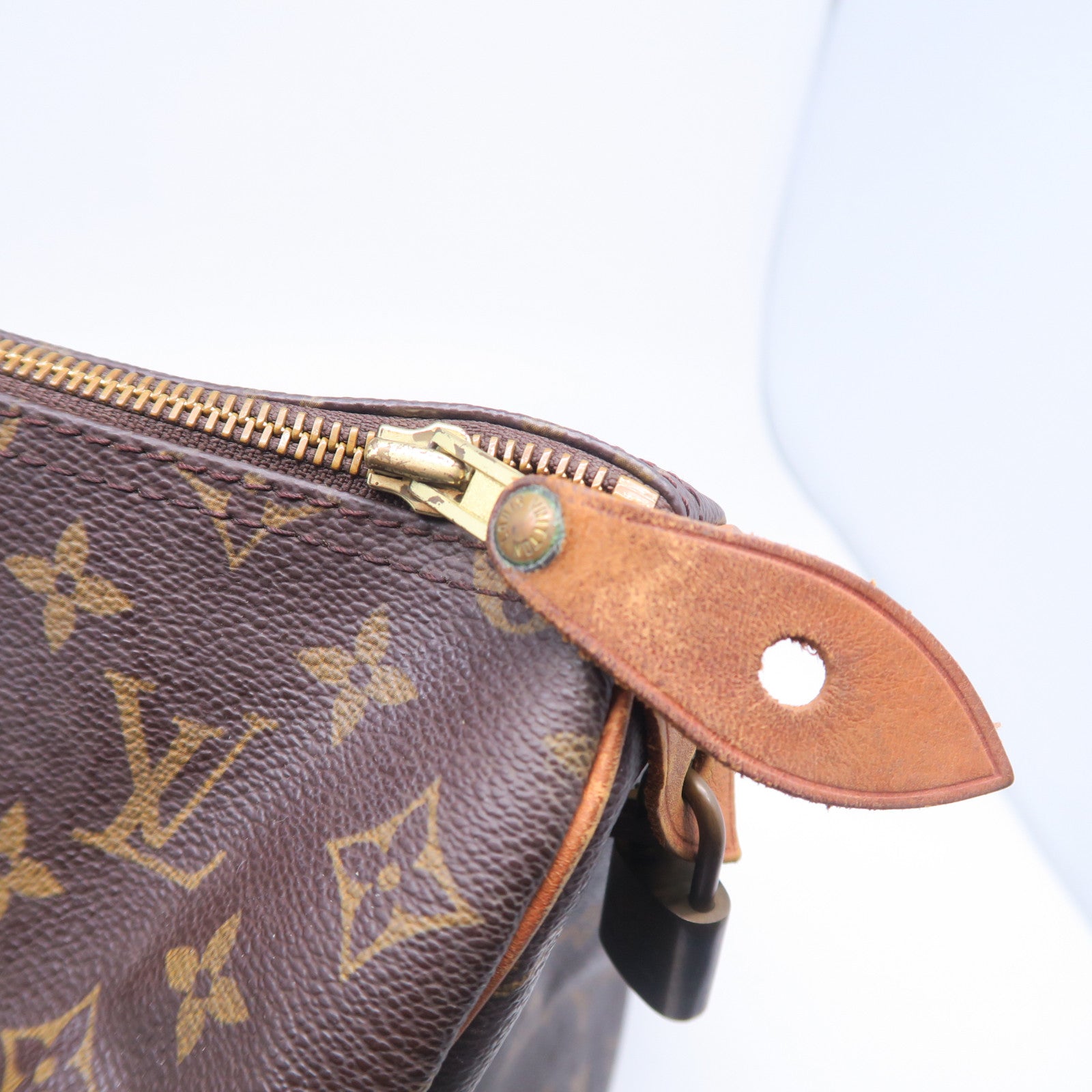 LOUIS VUITTON 【激減優惠】Monogram Speedy 35金扣手挽袋啡色