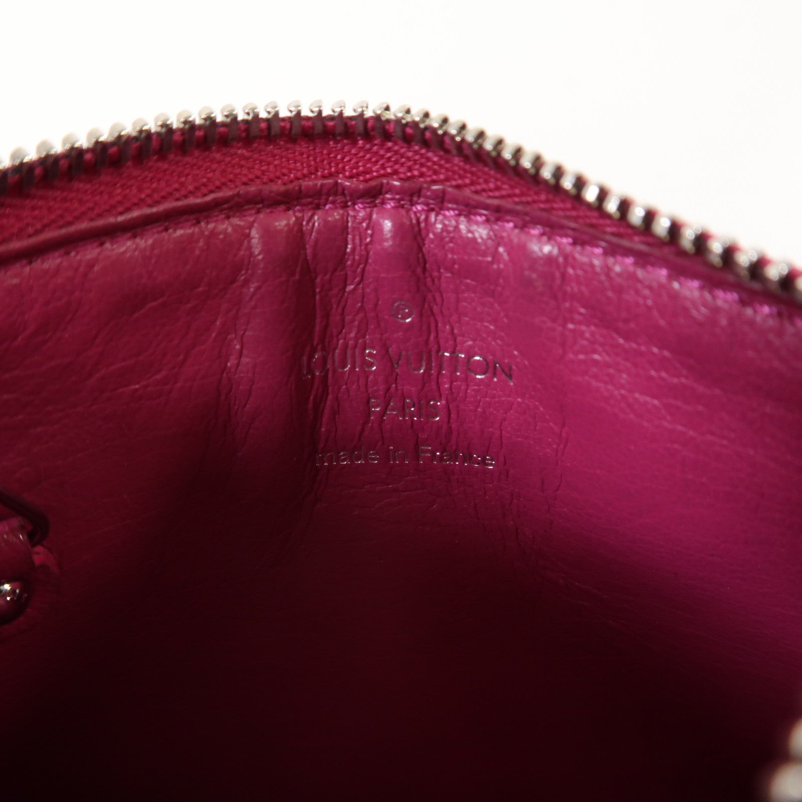 LOUIS VUITTON 鱷魚皮革Coin Case銀扣零錢包玫瑰色