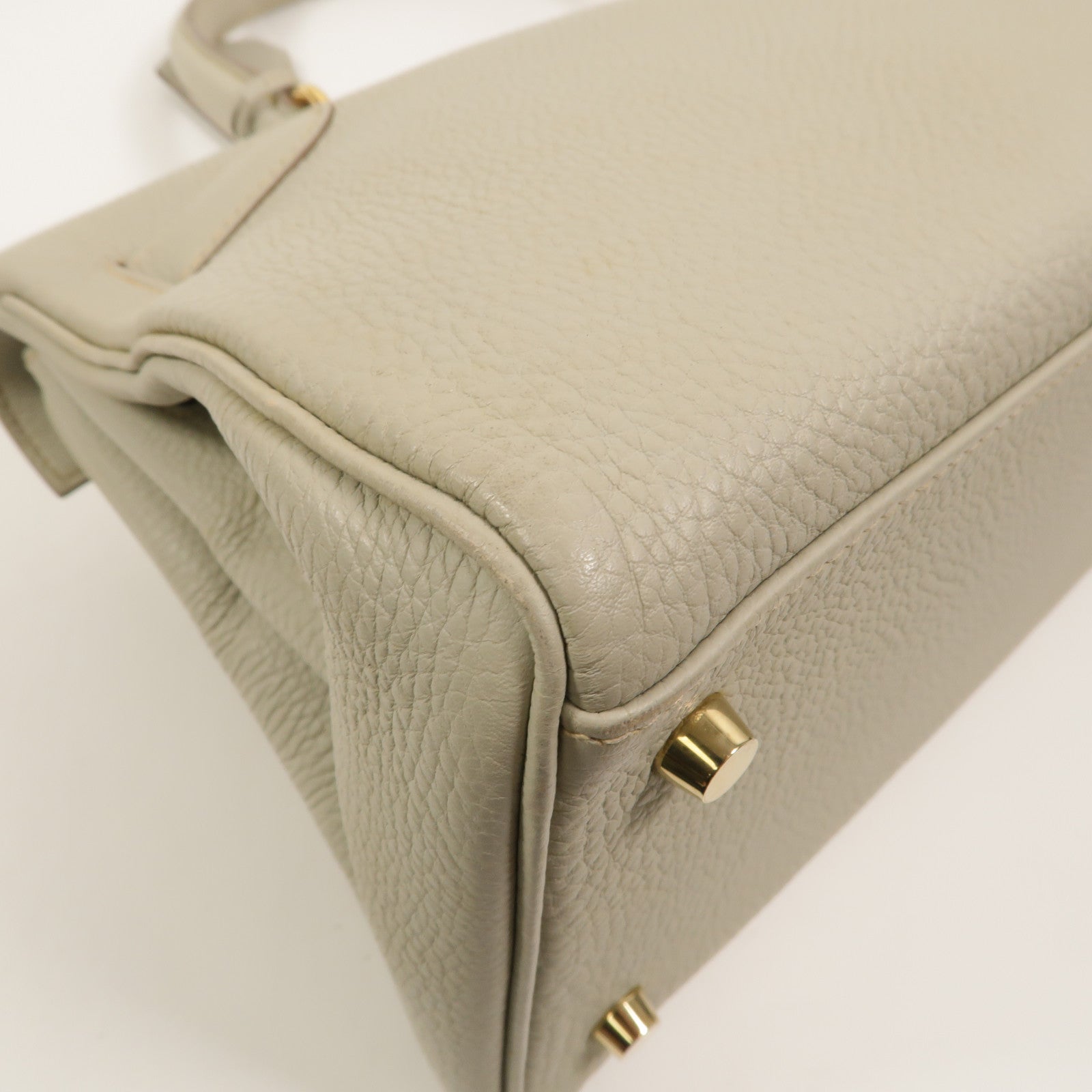 HERMES Togo皮革Shoulder Kelly肩背袋Gris Perle