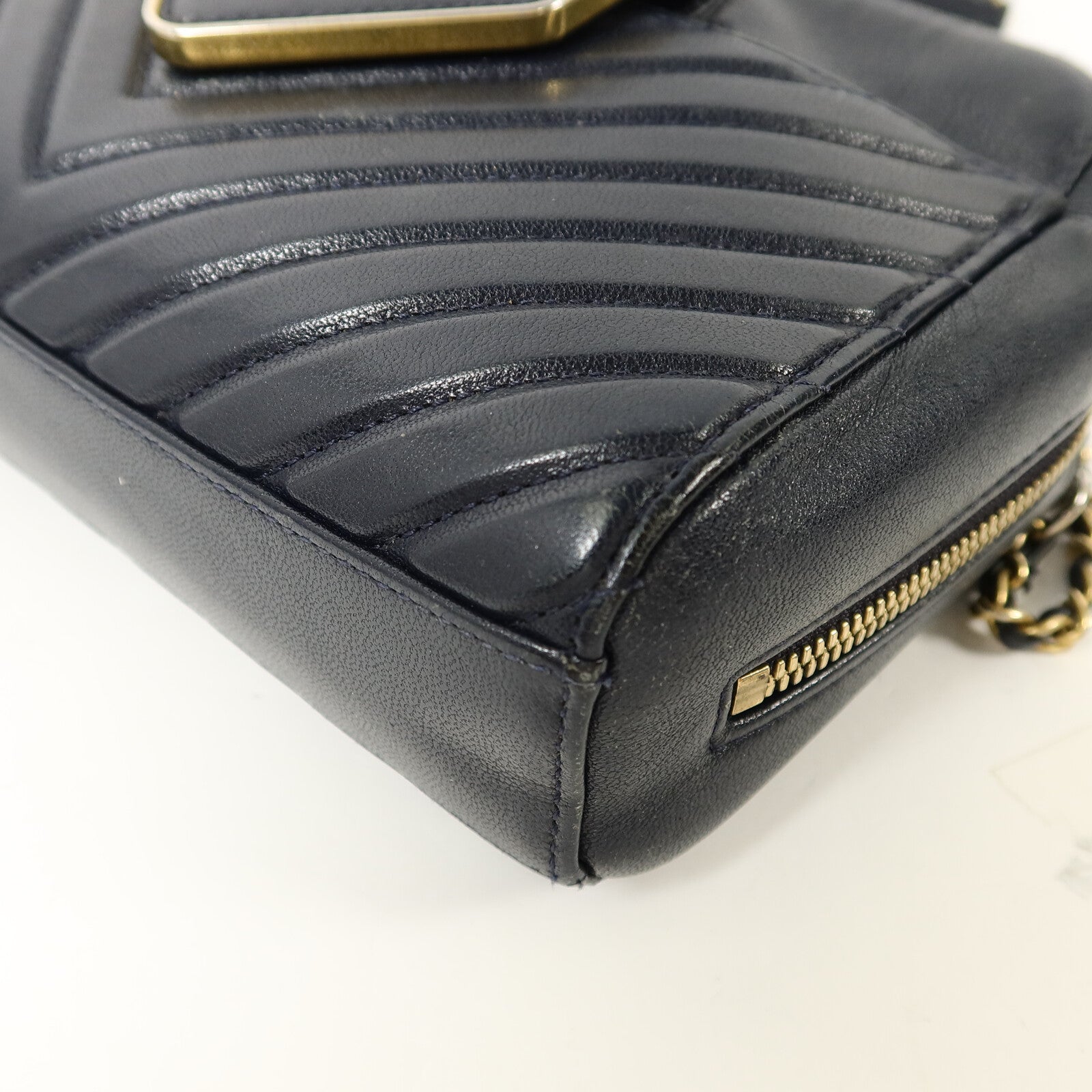 CHANEL 羊皮皮革Camera Bag鏈帶肩背袋