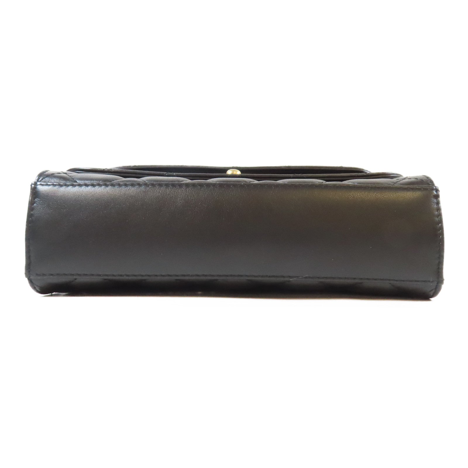 CHANEL 【激減優惠】菱格牛皮皮革Triple Flap Bag金扣鏈帶肩背袋黑色