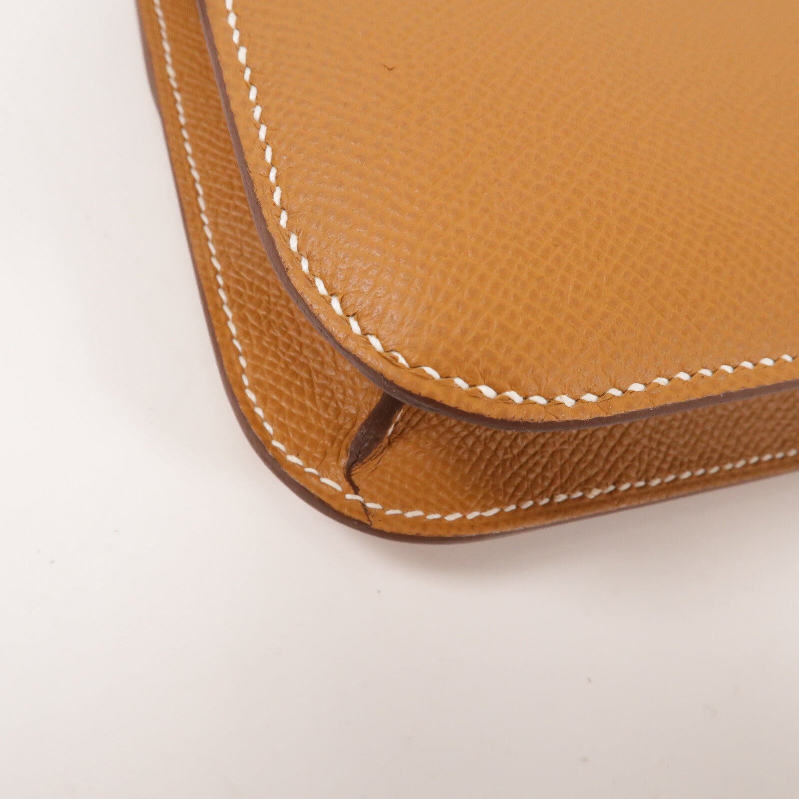 HERMES Epsom皮革Constance Elan肩背袋Gold