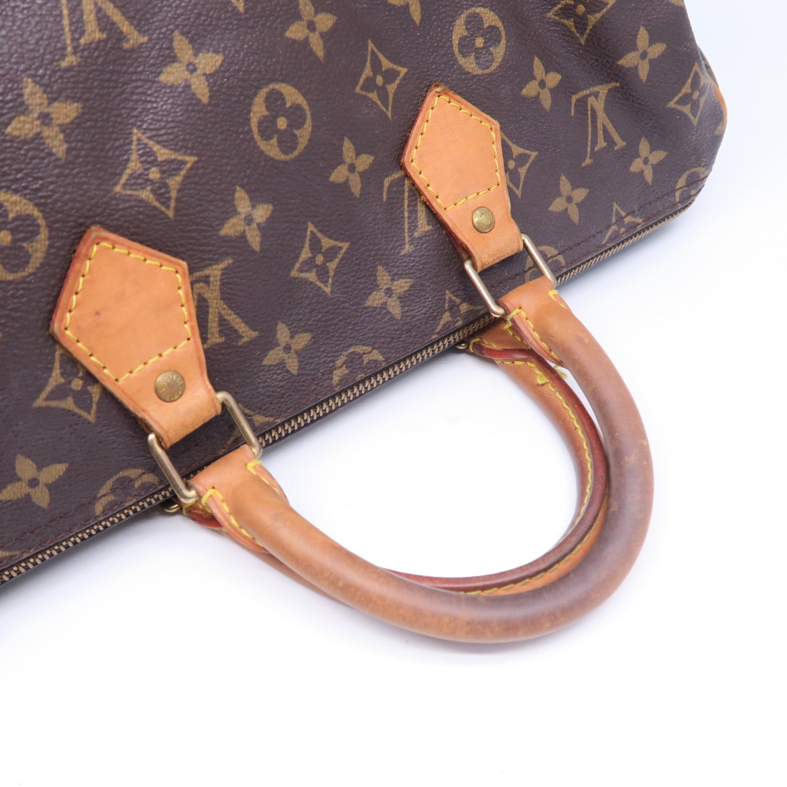 LOUIS VUITTON 【激減優惠】Monogram Speedy 35金扣手挽袋啡色