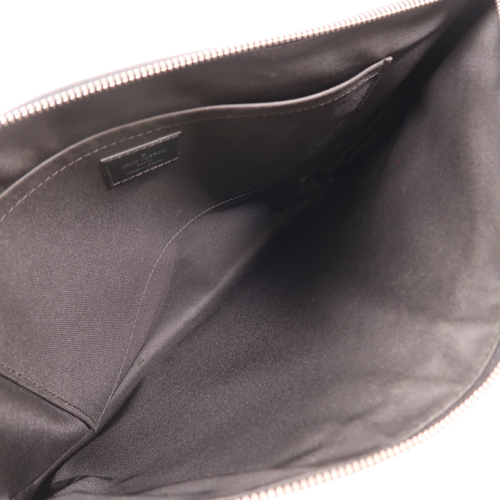 LOUIS VUITTON Monogram Eclipse Discovery Pochette銀扣手拿包