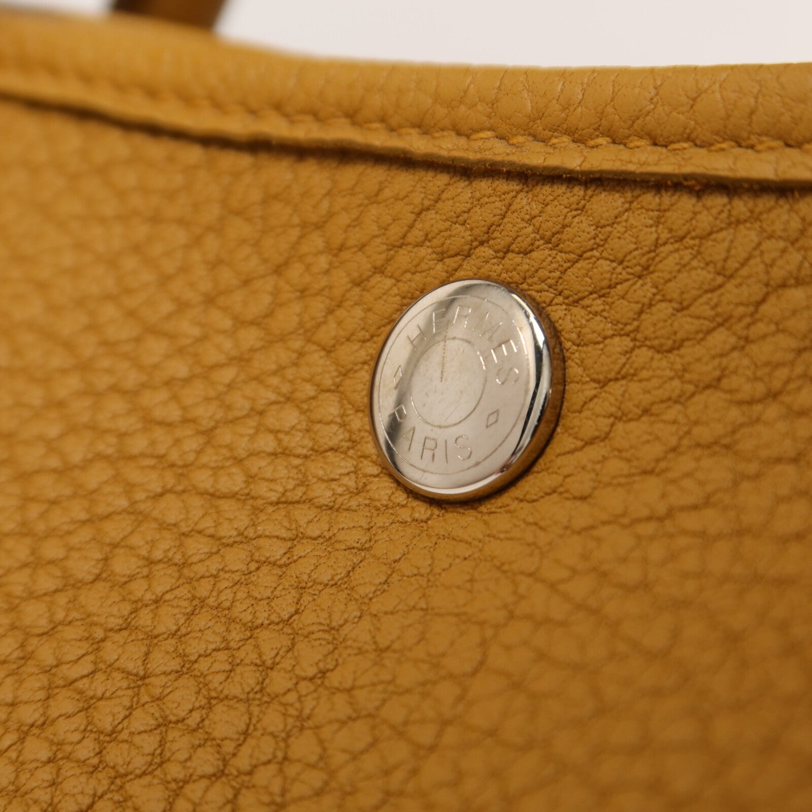 HERMES Negonda皮革Garden Party PM手挽袋Sesame