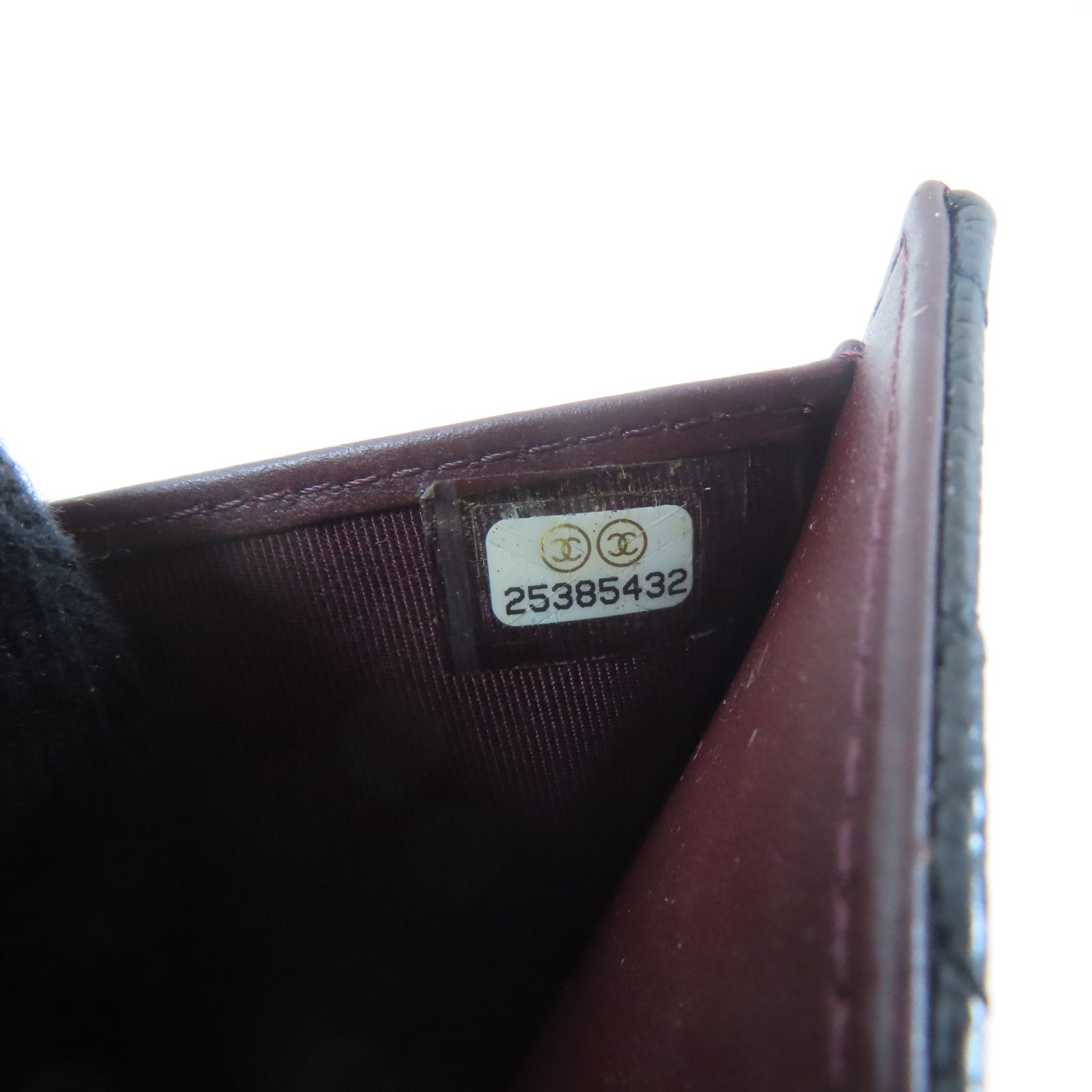 CHANEL 菱格Caviar皮革Trifold Wallet金扣錢包黑色