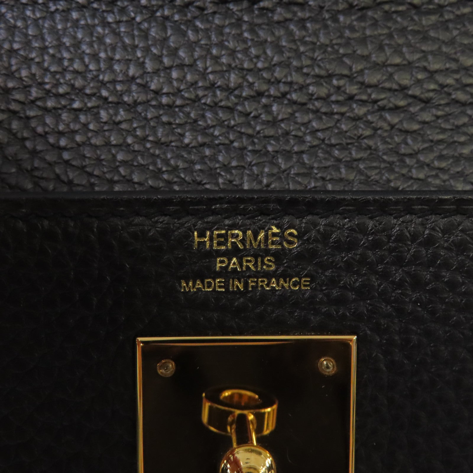 HERMES 【激減優惠】Clemence皮革Kelly 28 2Way Shoulder Bag金扣手挽肩背兩用袋89 Noir黑色