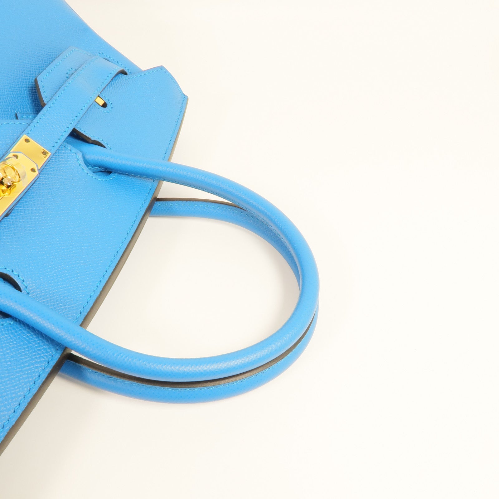 HERMES Epsom皮革Birkin 30金扣手挽袋Bleu Zanzibar