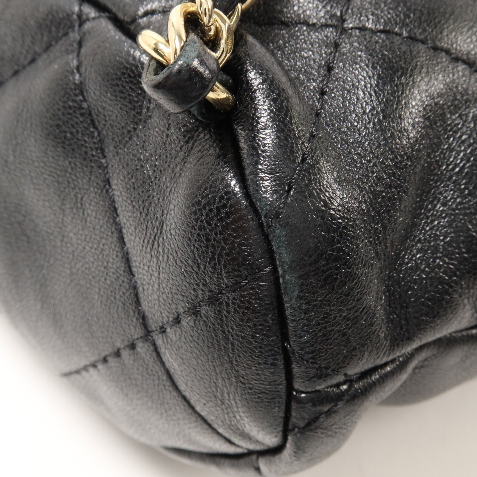 CHANEL 羊皮皮革Bucket Backpack鏈帶背包