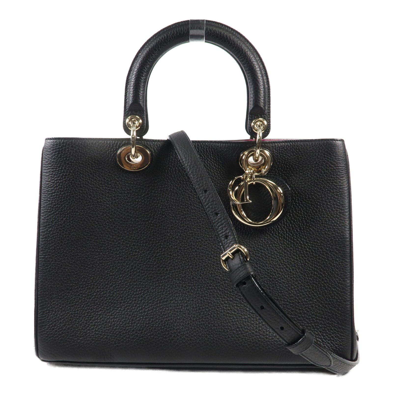 Dior 牛皮皮革Diorissimo金扣手挽肩背兩用袋